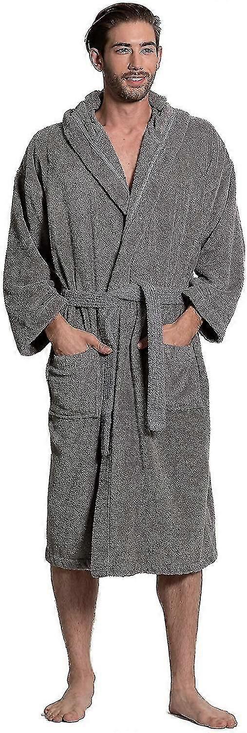 Men's Turkish Cloth Robe, Thick Hooded Bathrobe