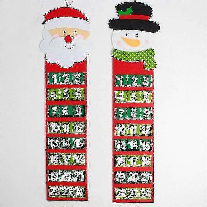 Christmas Window Decor with Snowman Santa Claus Advent Calendar New Arrival