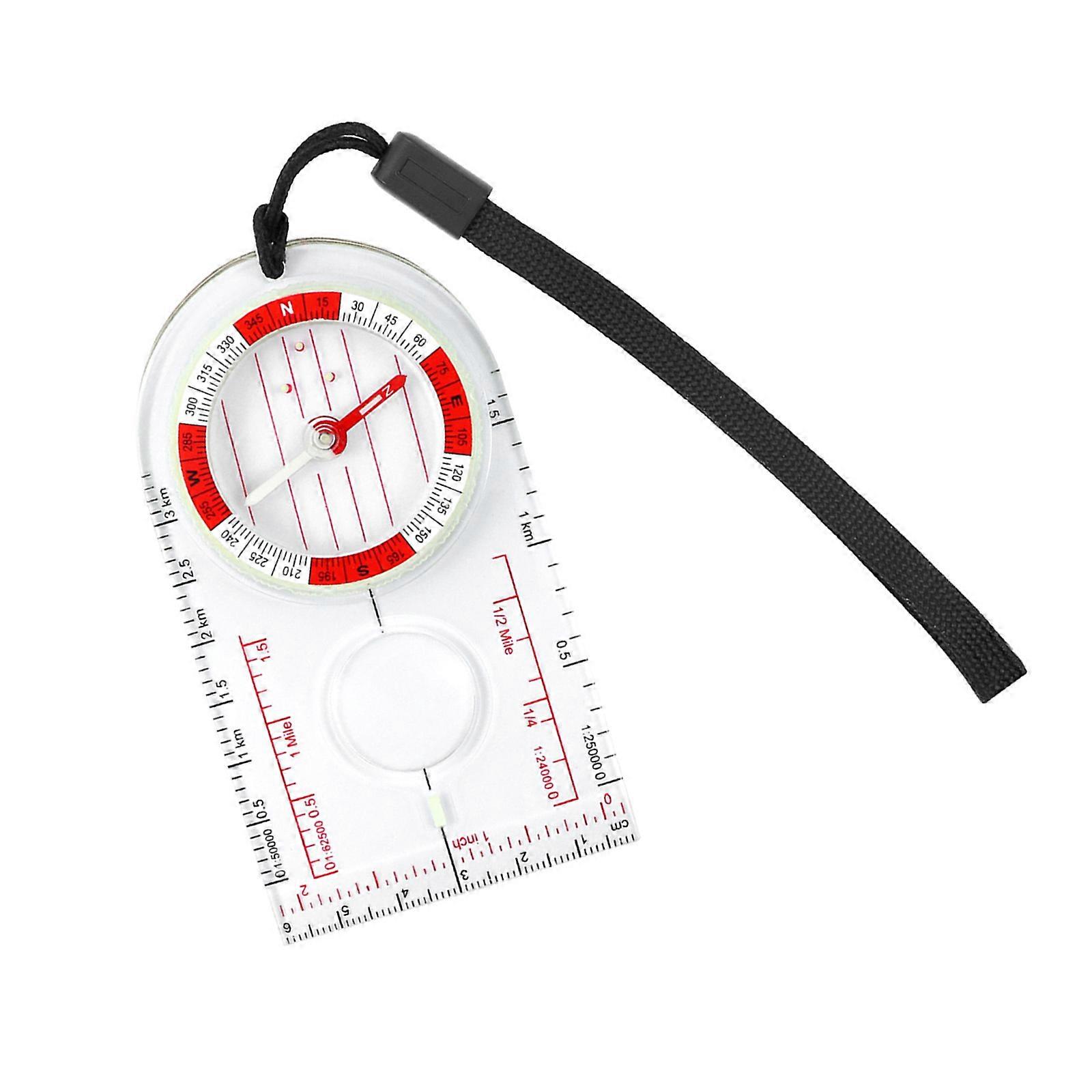Plastic Orienteering Compasses with Scale Practical Thumb Compasses Outdoor Measuring Scale Map Navigation Tool Multicolor