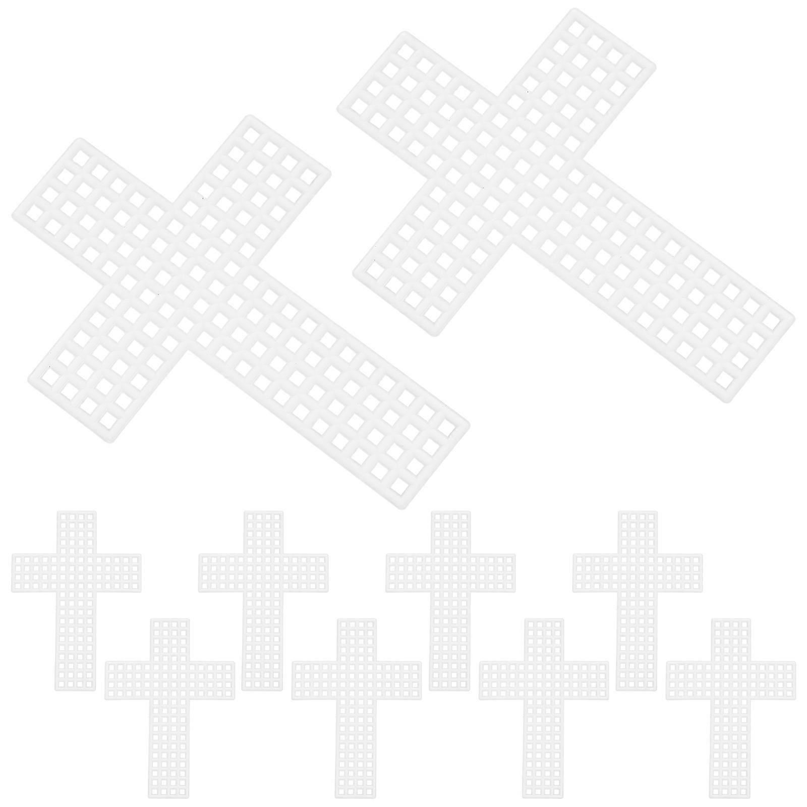 Plastic Cross Canvas Sheets for Cross Stitch 10Pcs Durable Yarn Crafting Mesh