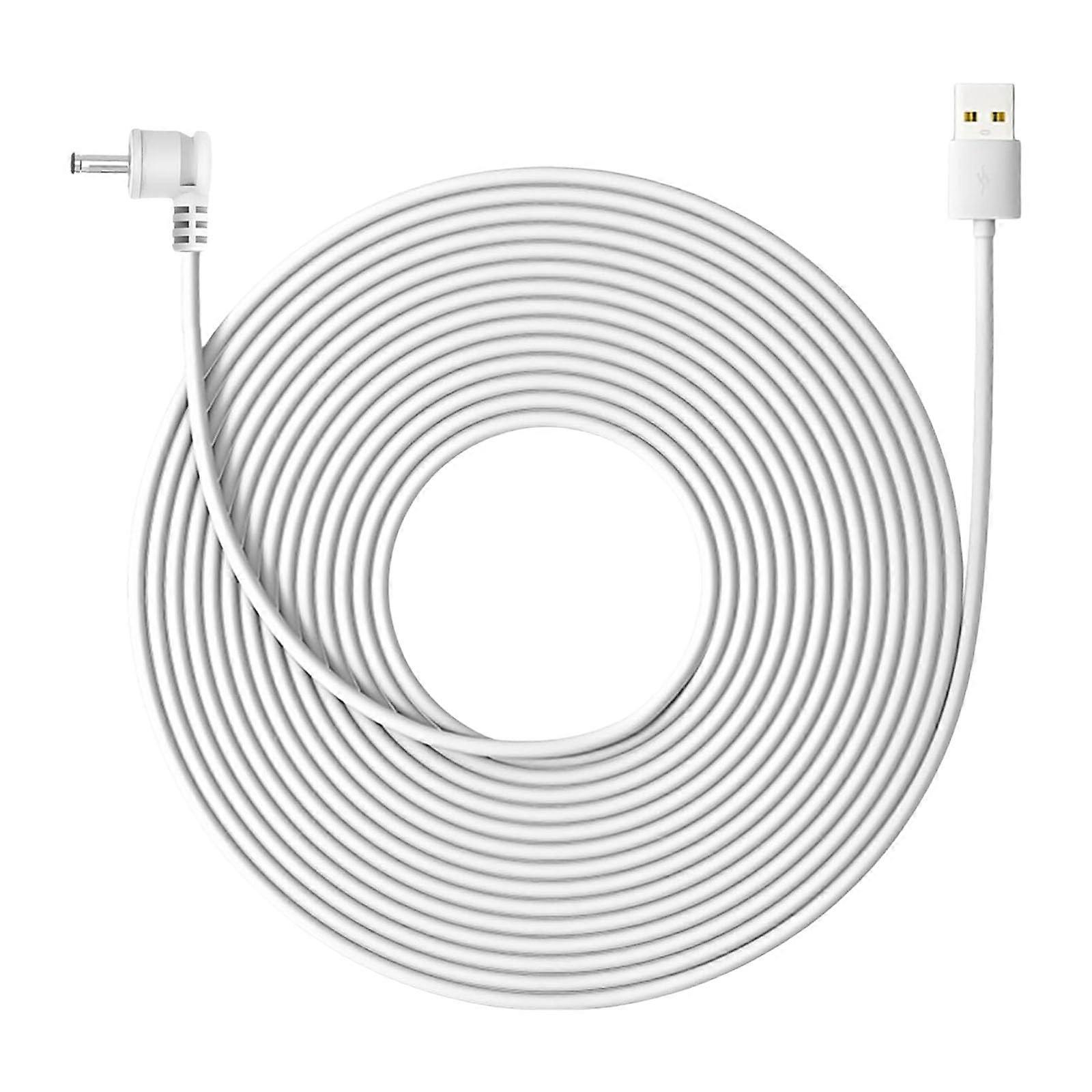 Secure Installation Power Cable Compatible with Cams Weatherproof Design 5.2m 7.6m 10m Charging Cable