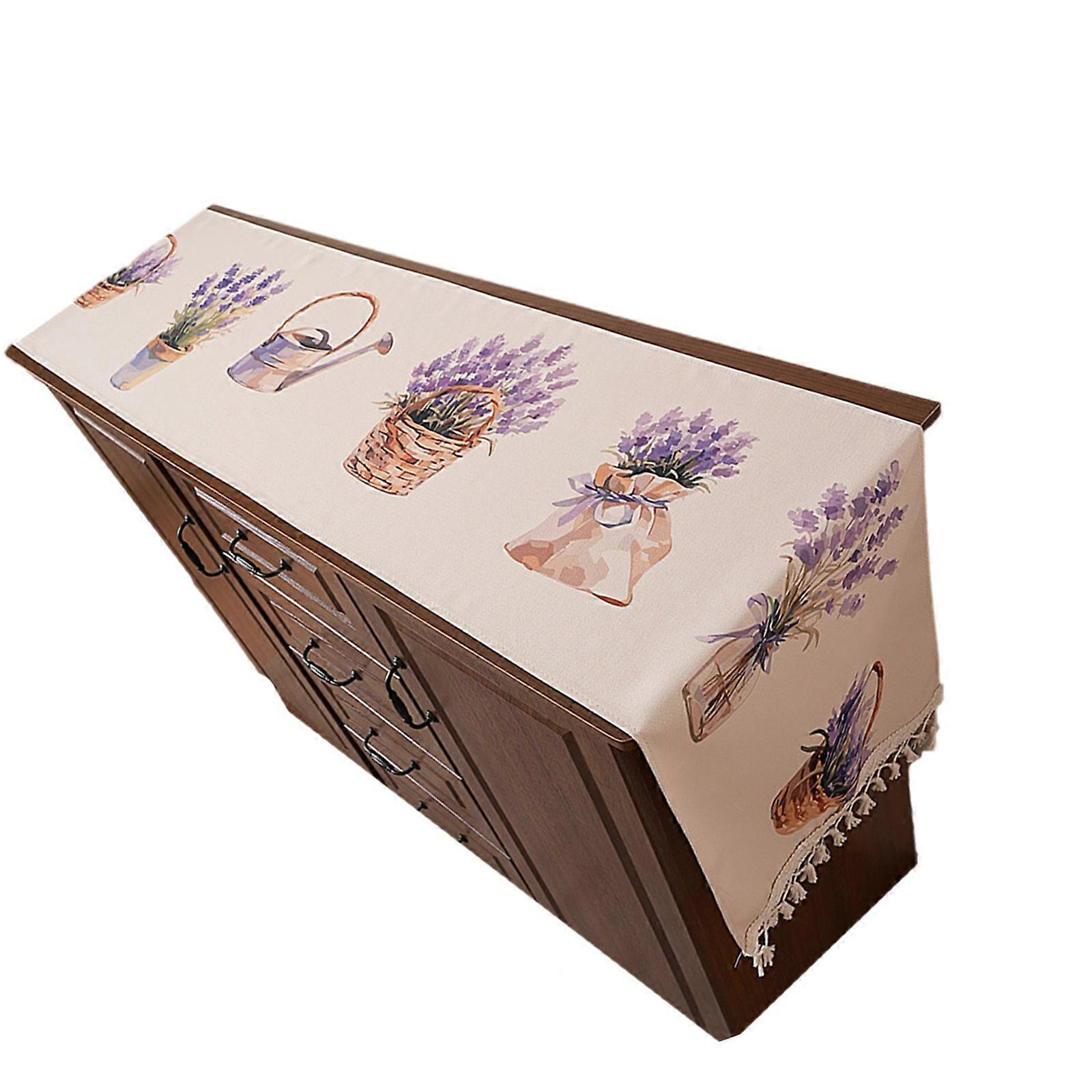 Artistics Florals Print Table Cover Polyester Machine Washable Fit Various Table Size Decorative Dining Accessory Multicolor