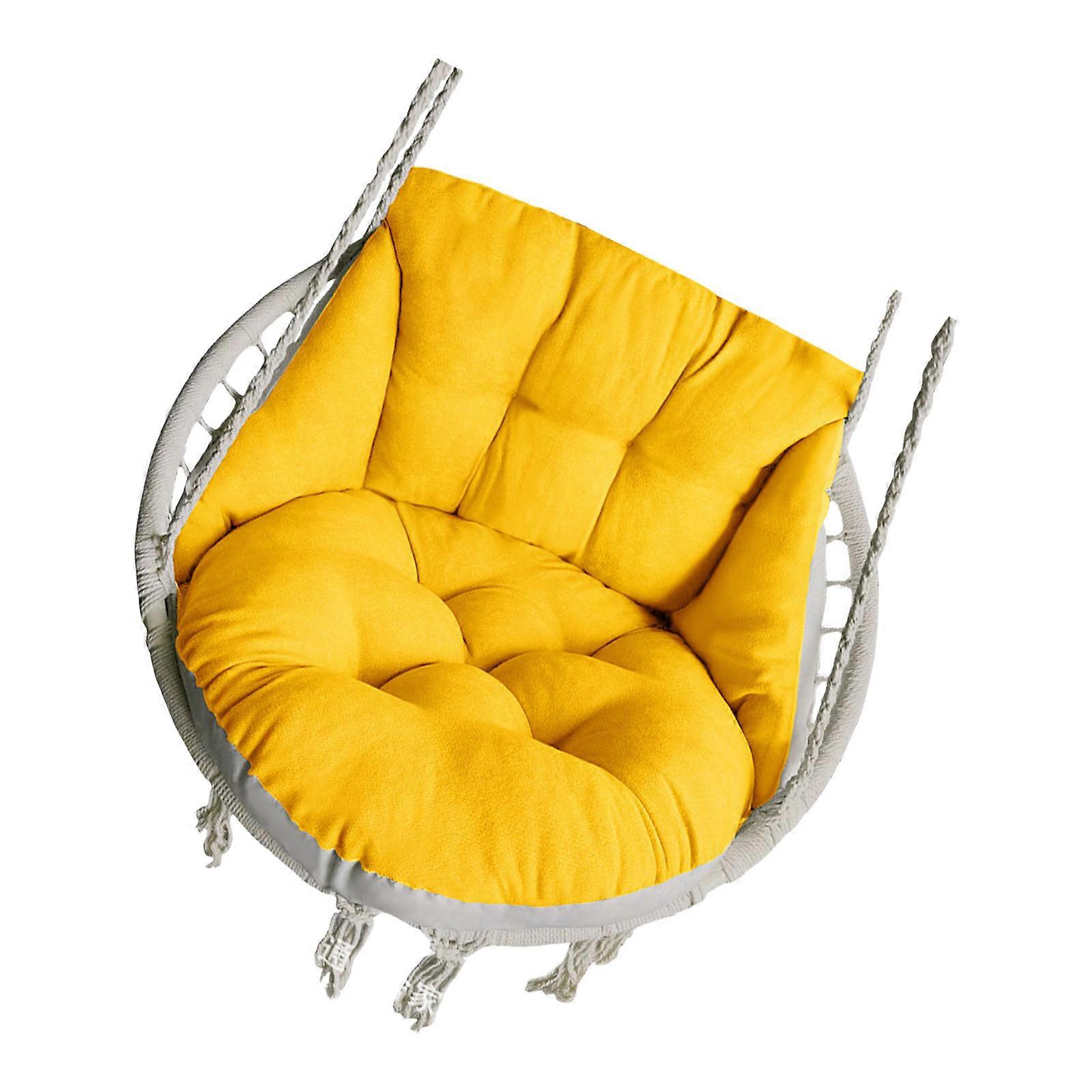 厚みのある卵殻の形のスイングチェアクッションシートパッドは、屋内と屋外のリラクゼーションのために最終的に快適でサポートイエロー65X70X50cm