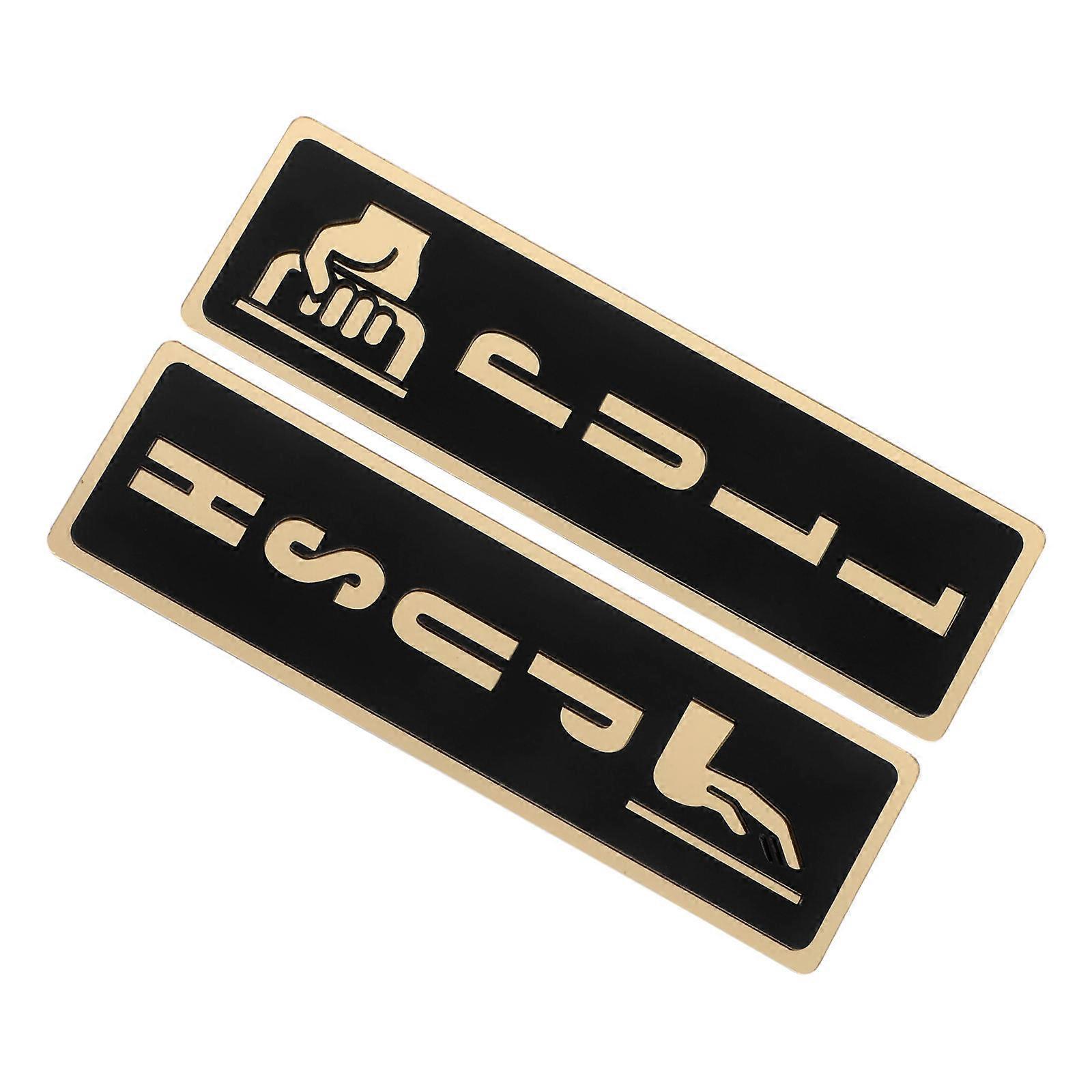 Push Pull Door Sign Acrylic for Retail Use 2Pcs Removable Door Marker