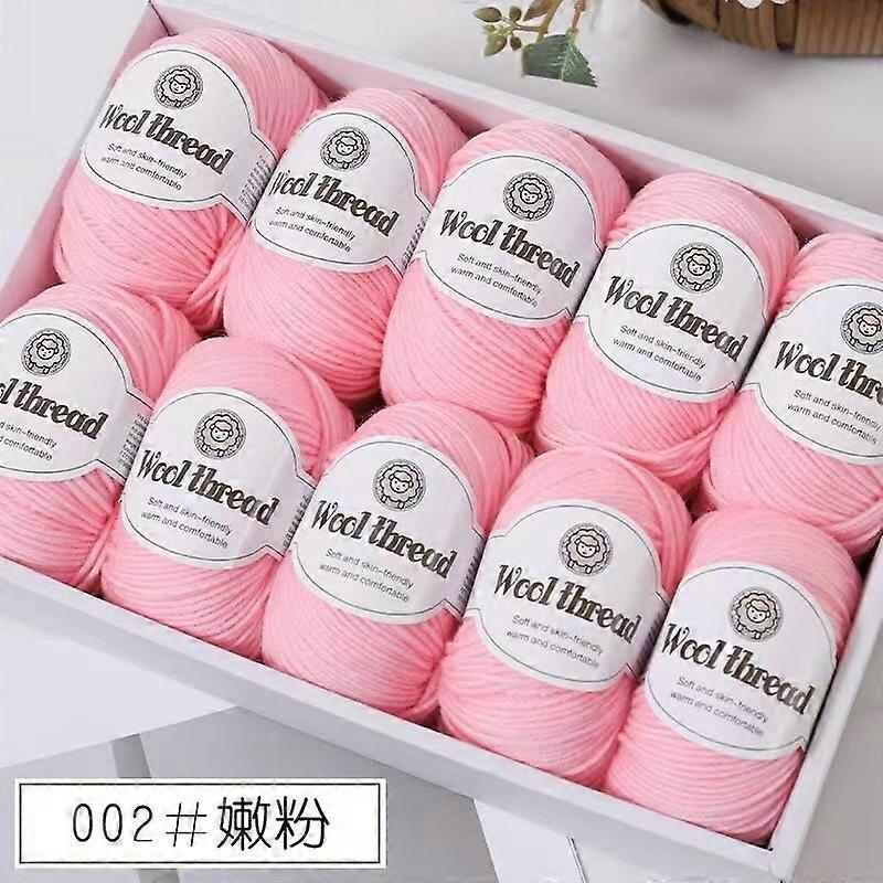 10PCS 50G worsted imported Australian wool thread 4 strands medium and rough hand-woven non-pilling wool blended wool