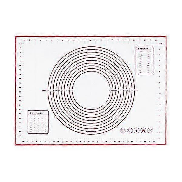 Pastry Mat Extra Large Thick Silicone Baking Mat With Measurements Non Stick Non Pastry Rolling Mat - 50x70cm (red, Random Pattern)