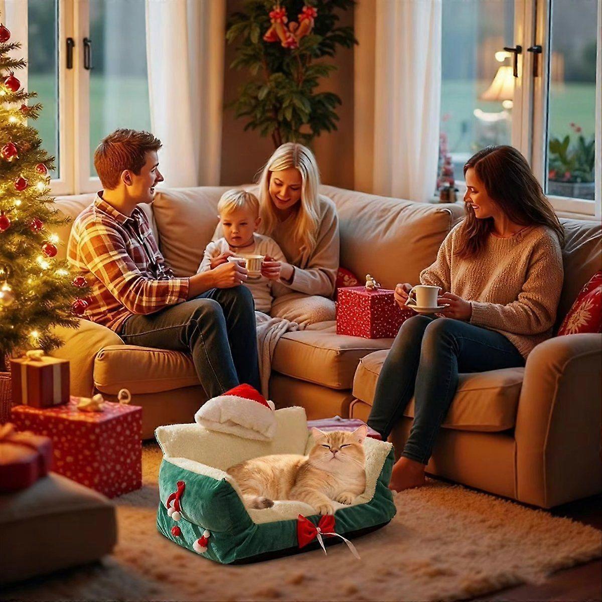 Washable Non-Slip Winter Nest Small Cat Bed