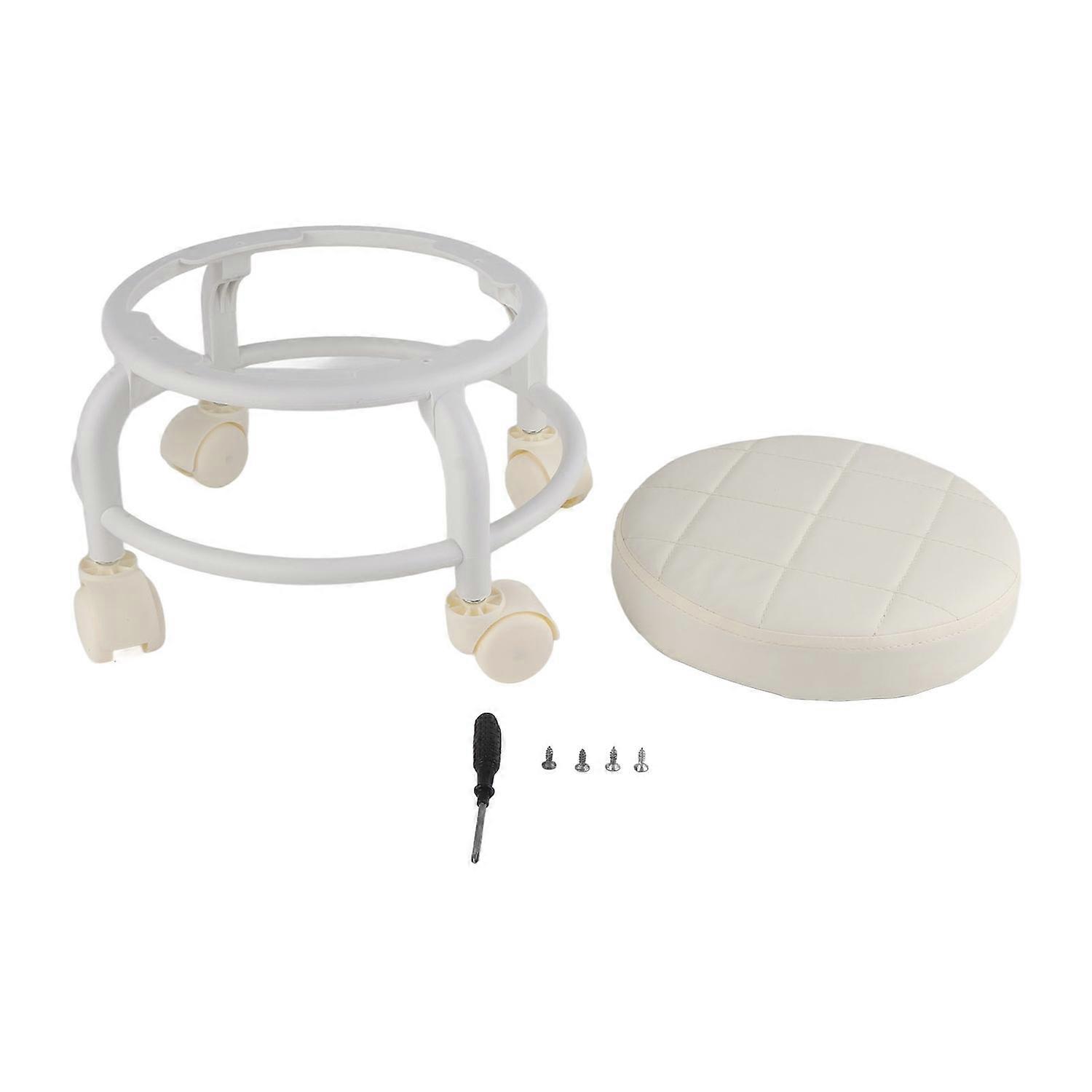 Rolling Ottoman High Density Memory Foam Waterproof Quiet Wheels Double Layers Footrest Stool for Fa