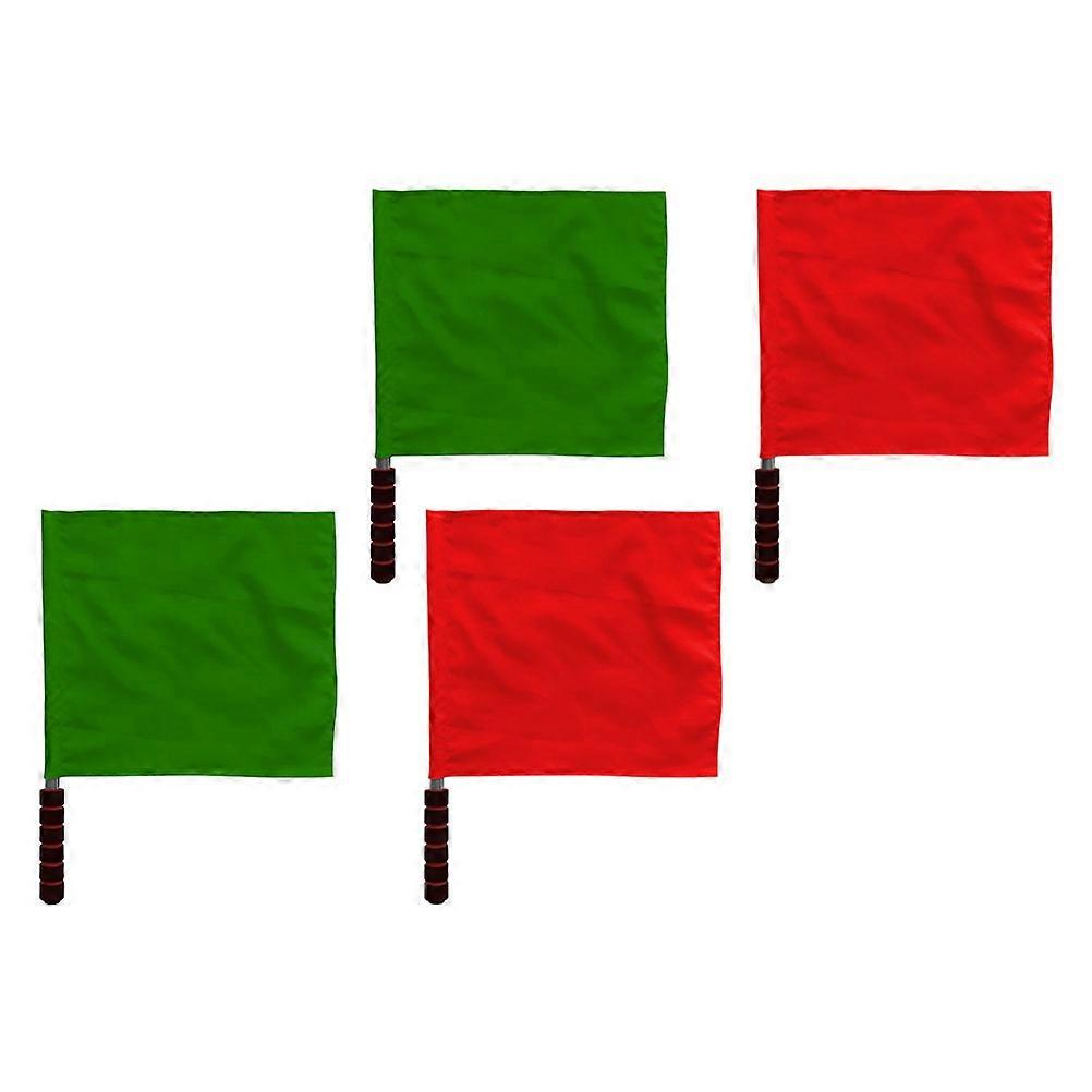 4Pcs Referee Hand Flag Small Hand Flag Match Signal Flags Match Safety Flag Commander Flags