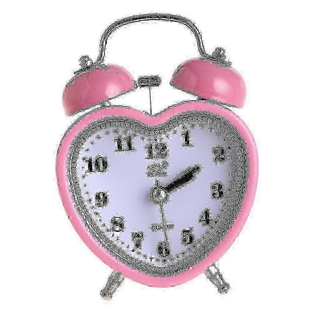 Battery-Powered Red Night Light with Heart-Shaped Dial and Alarm Clock Feature