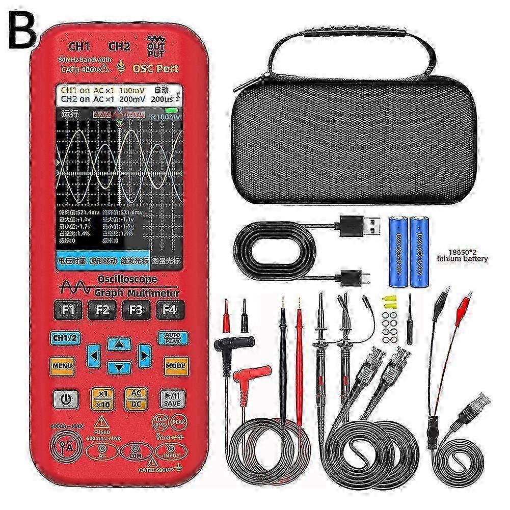 3 In 1 Handheld Oscilloscope Digital Multimeter With 2 Channels Signal Generator