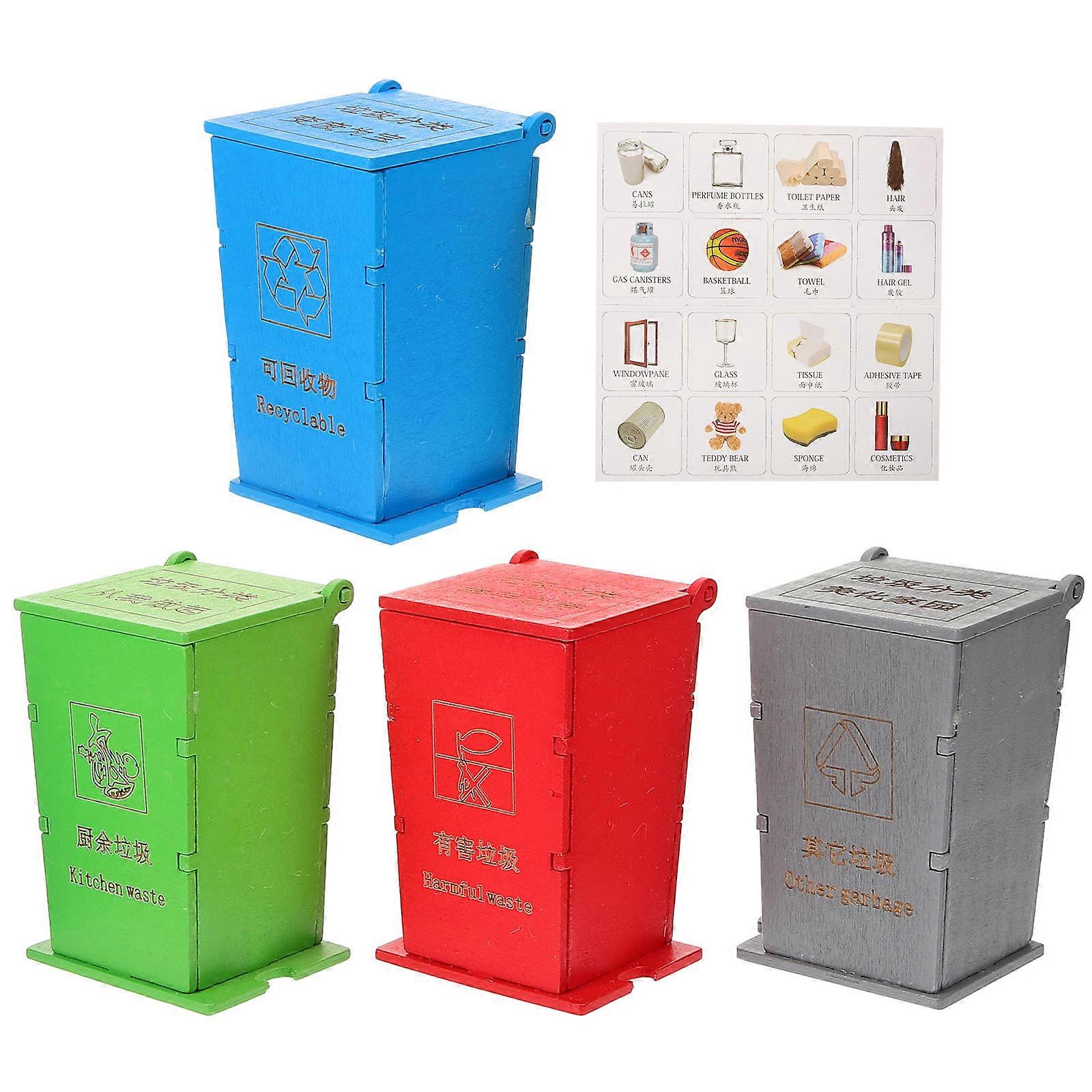 1 Set of Kids Garbage Can Toys Garbage Classification Toys Early Educational Playthings for School