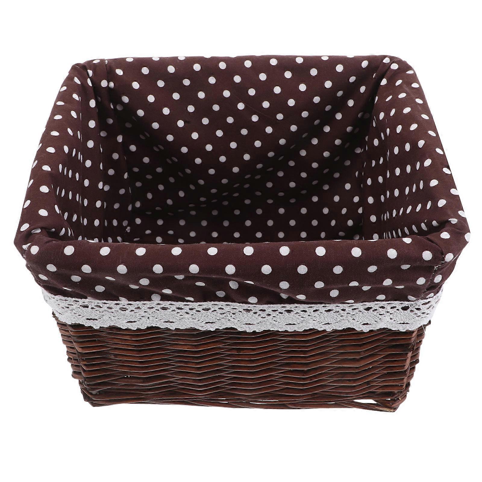 Wicker Storage Basket Laundry Hamper for Bedroom Storage