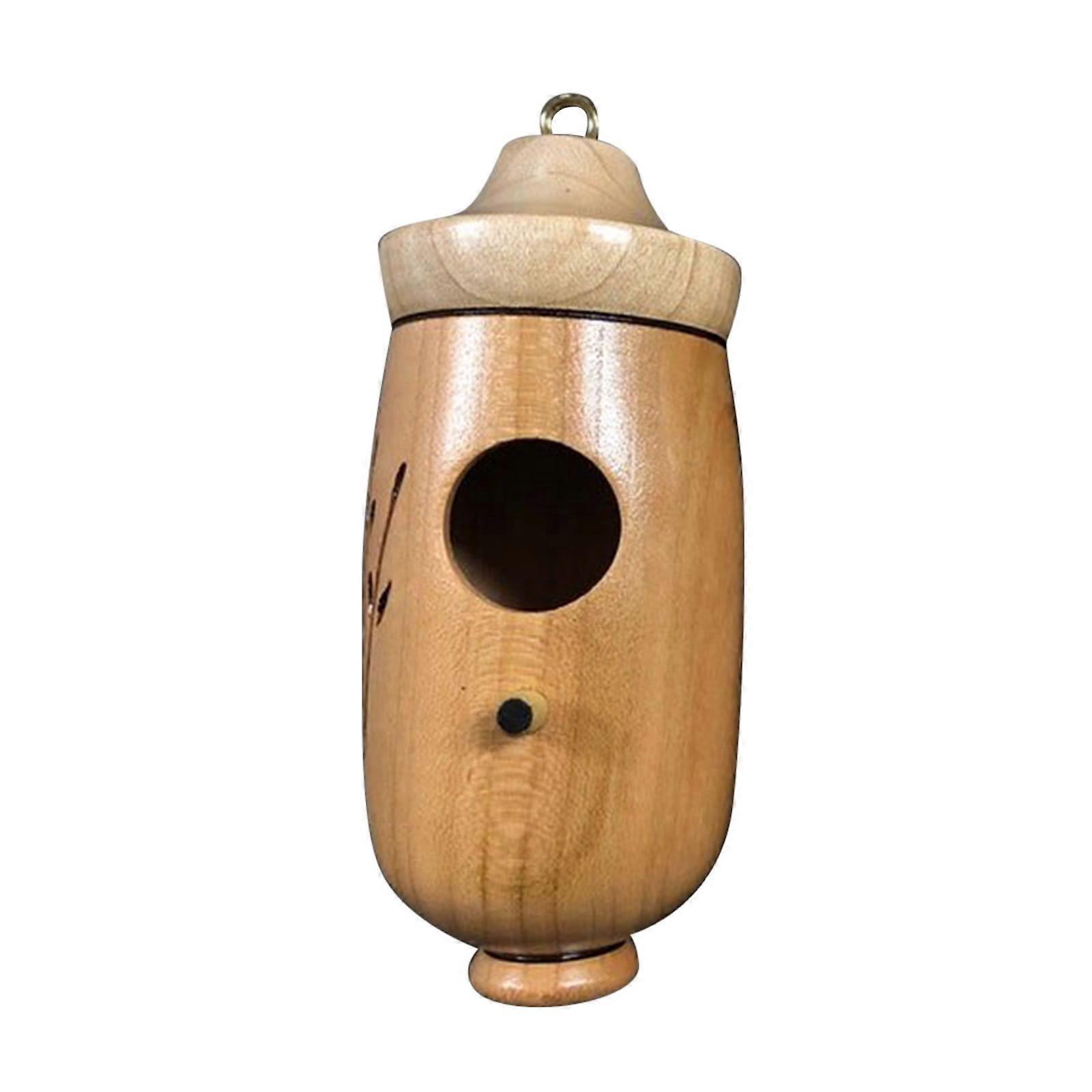 Begine Clearance A-Type Wooden Hummingbird House, Compatible with Wren Swallow Sparrow, Hanging Bird Feeder Nest Swing