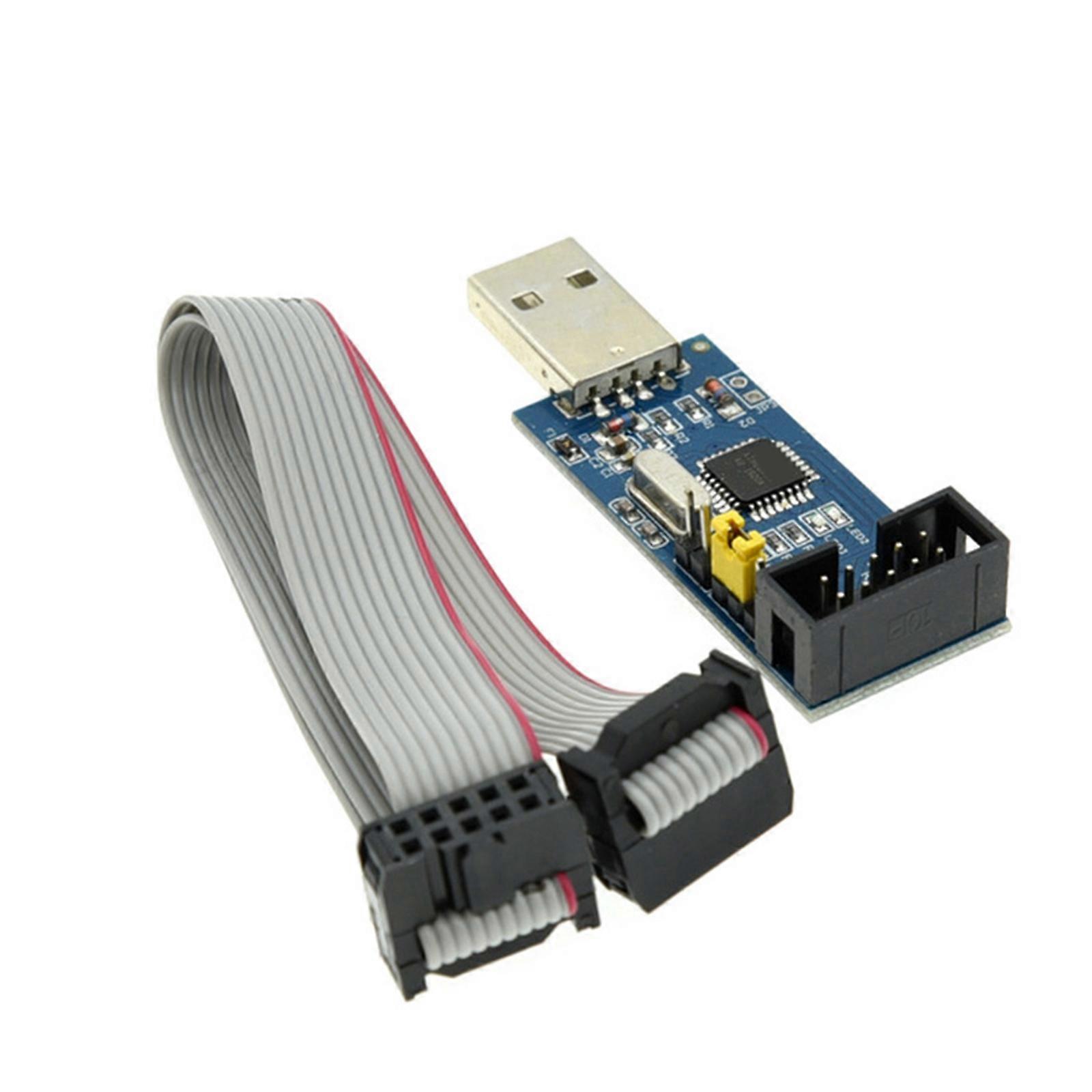 Fast 51 AVR USB ISP Programmer with Cable Auto Recovery Overcurrent Protections for Reliable Microcontroller Programming Multicolor