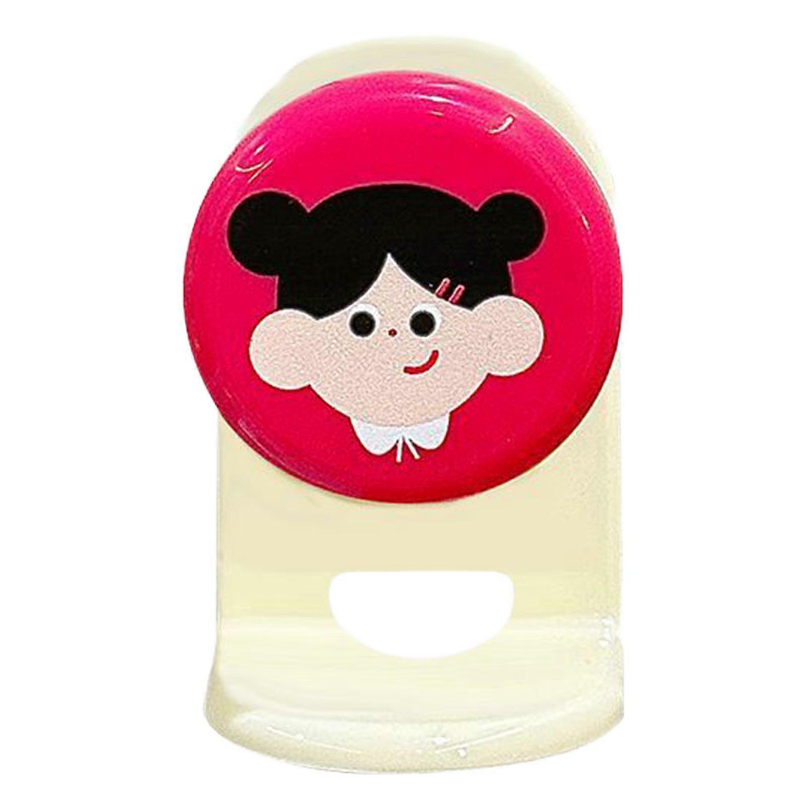 Jikaix Wall Mount Toothbrush Holder with Cartoon Pattern Waterproof Simple Installation Self Adhesive Toothbrush Storage Rack