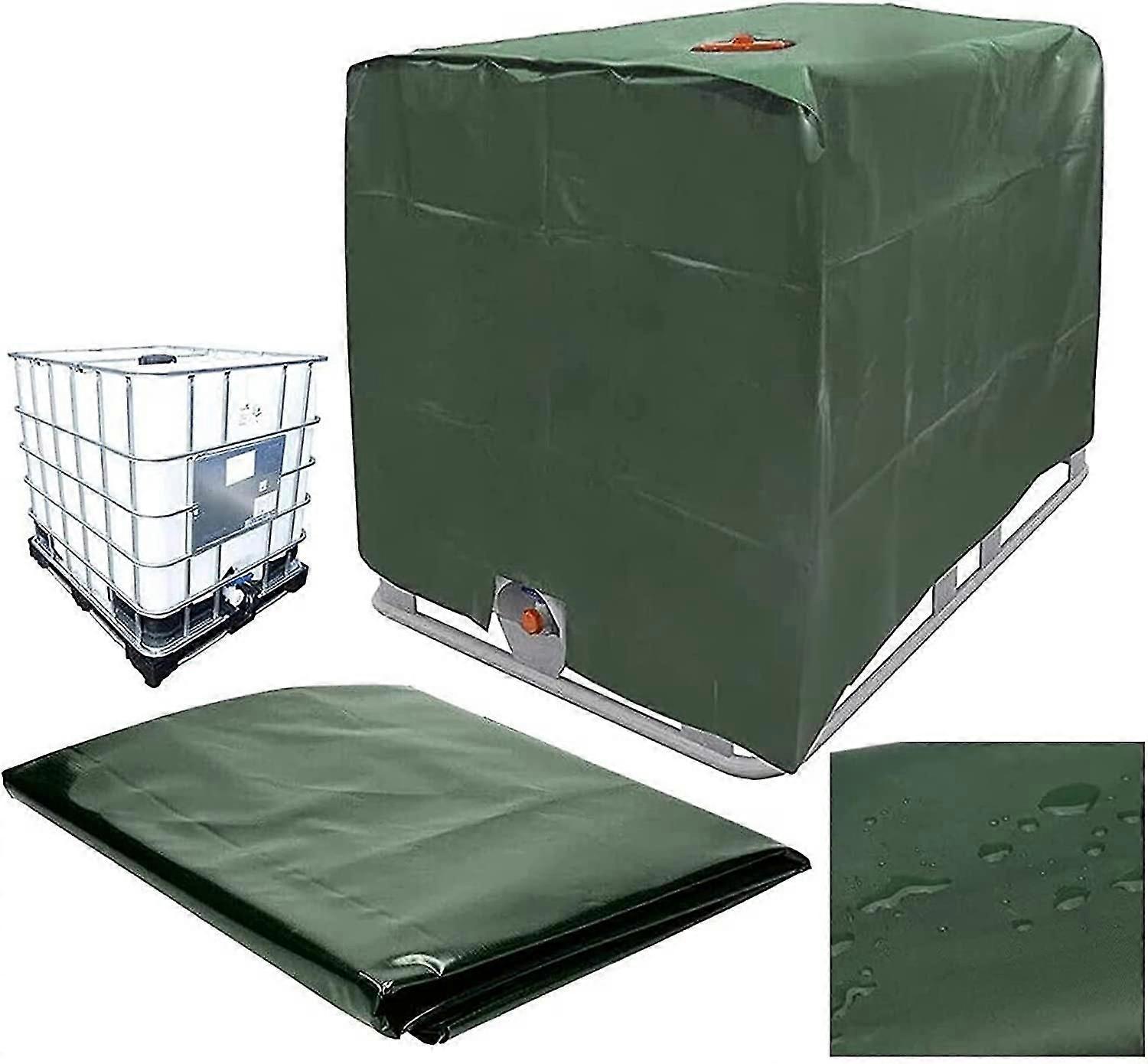 Ibc Wassertank Schutzabdeckung, 1000l Anti-UV-Staubabdeckung für Container Regenwasser Auffangbehälter Plane UV-Schutzfolie, a