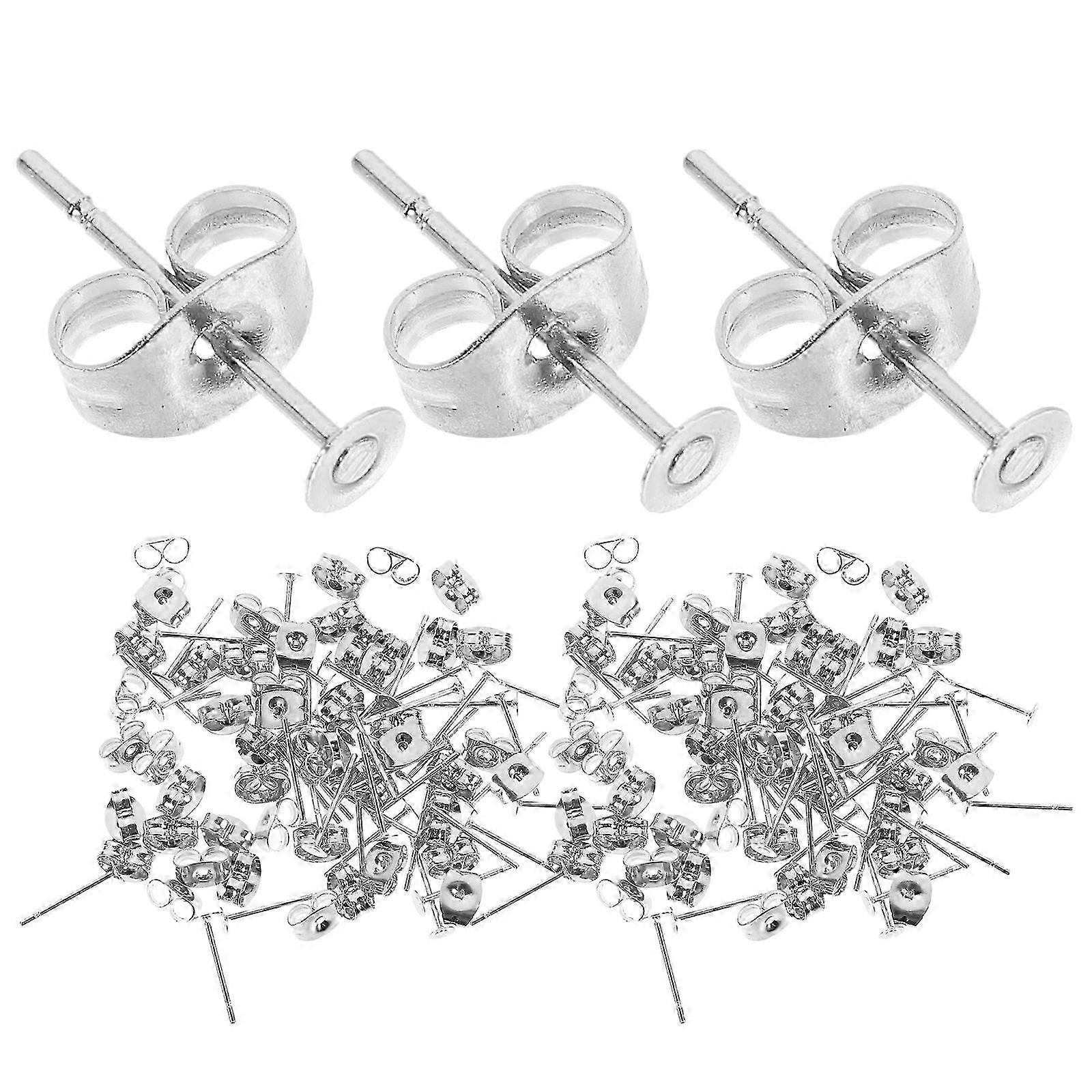 50pcs Earring Making Posts Earring Craft Materials Back Earrings Kit Earring Making Kit