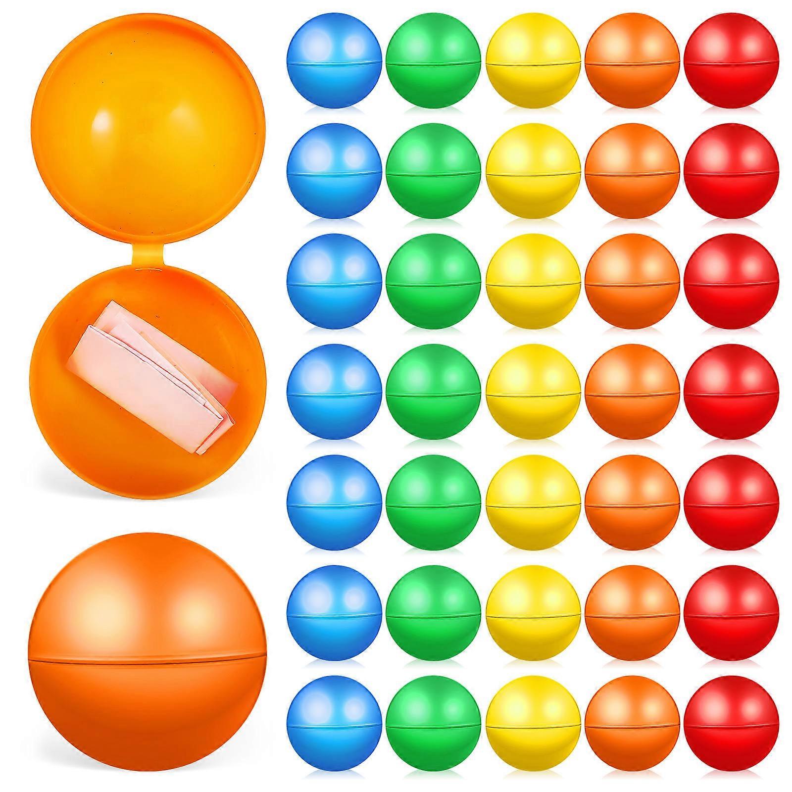 Raffle Balls Hollow Plastic Balls for Playing 50Pcs Multi Color Game