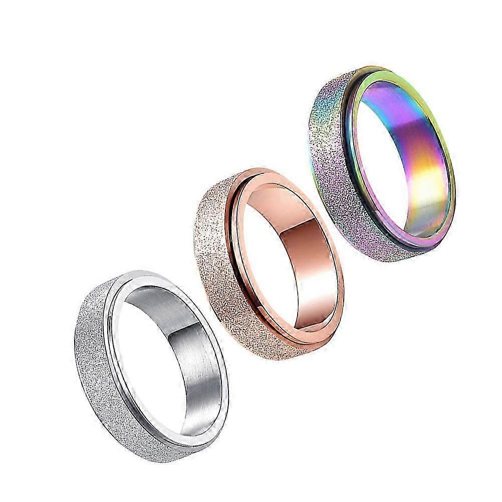 Stylish Rotating Finger Ring in Silver Stainless Steel for Decoration Use Fits Most Sizes