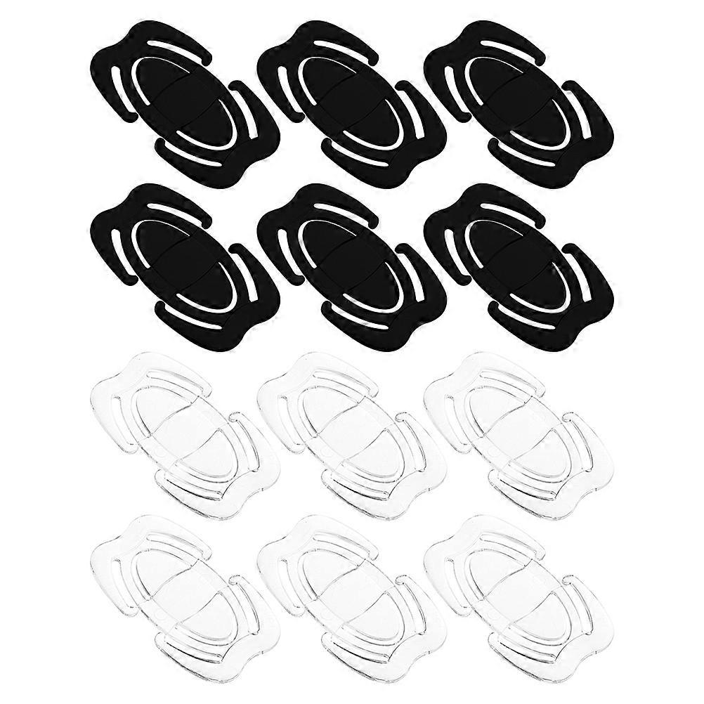 Bra Strap Clips Anti-Slip for 12Pcs Transparent Replacement Bra Hooks