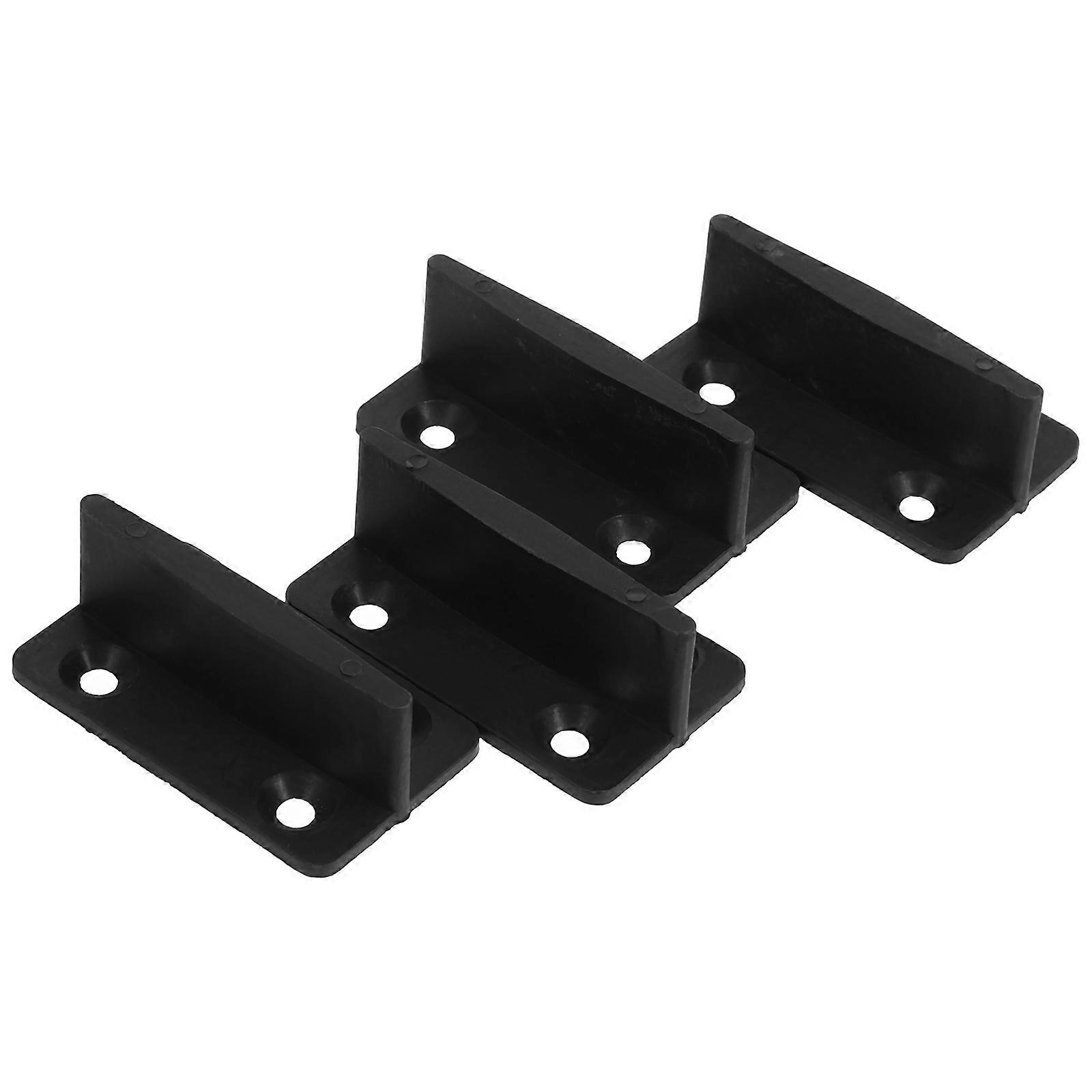 Sliding Barn Door Hardware Kit Quiet Sliding Stability Prevent Swinging Black Rectangular 4.50x2.60x1.80cm 4Pack