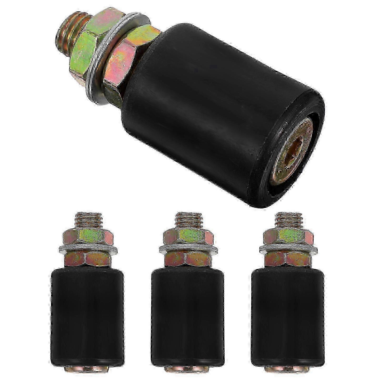 Black Nylon Gate Rollers Sliding Door Support Rollers Installation 4Pcs