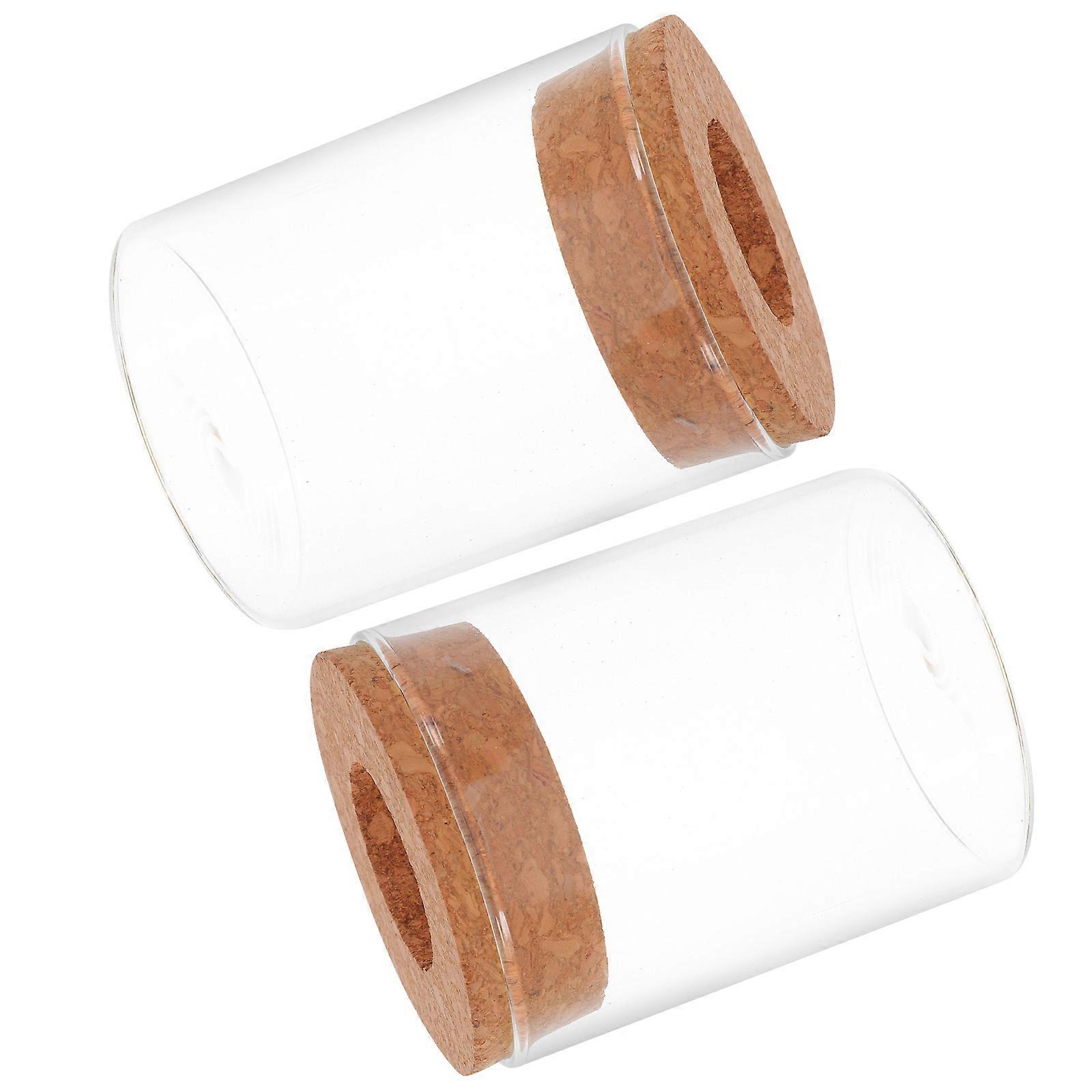 Glass Hydroponic Plant Vase Terrarium Jar for Desktop Decoration 2Pcs