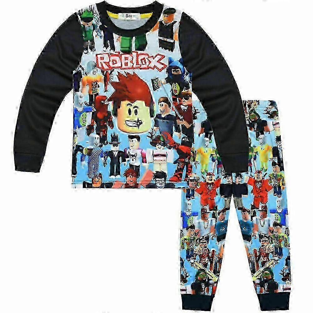 25-26 Roblox-printtipyjamasarja lapsille ja pojille, yöasut, pyjamat, yöasut