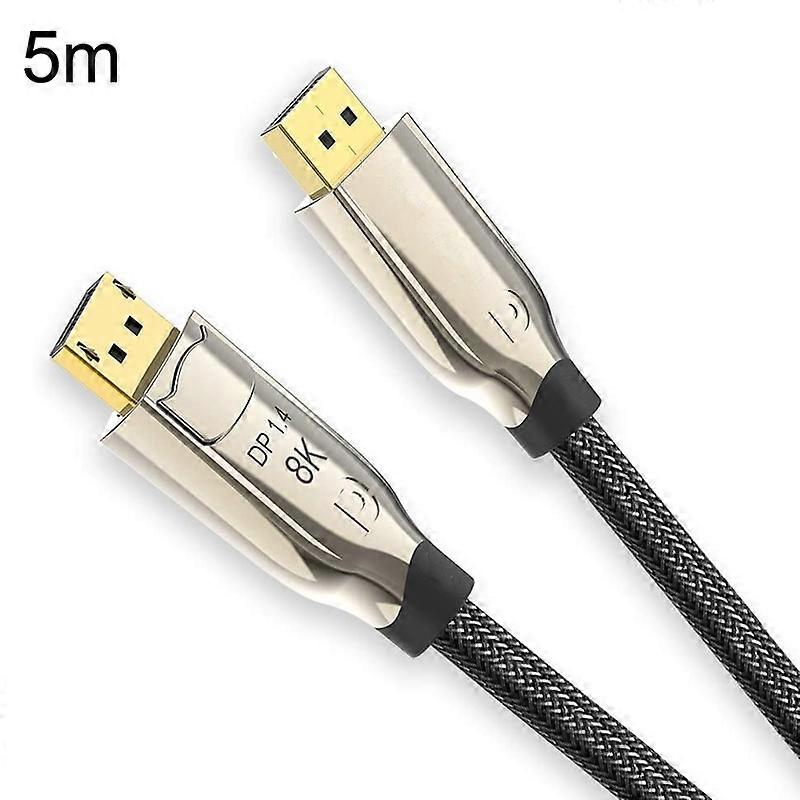 5m 1.4 Version DP Cable Gold-Plated Interface 8K High-Definition Display Computer Cable OD6.0MM 30AWG With Nylon Mesh