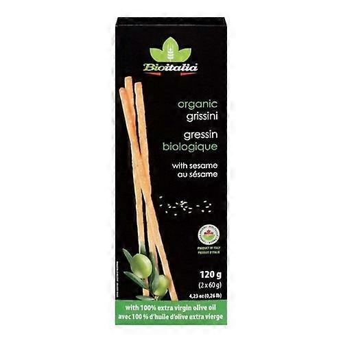 Bioitalia Organic Breadsticks Grissini w/Sesame, 120 Grams (Case Of 12)