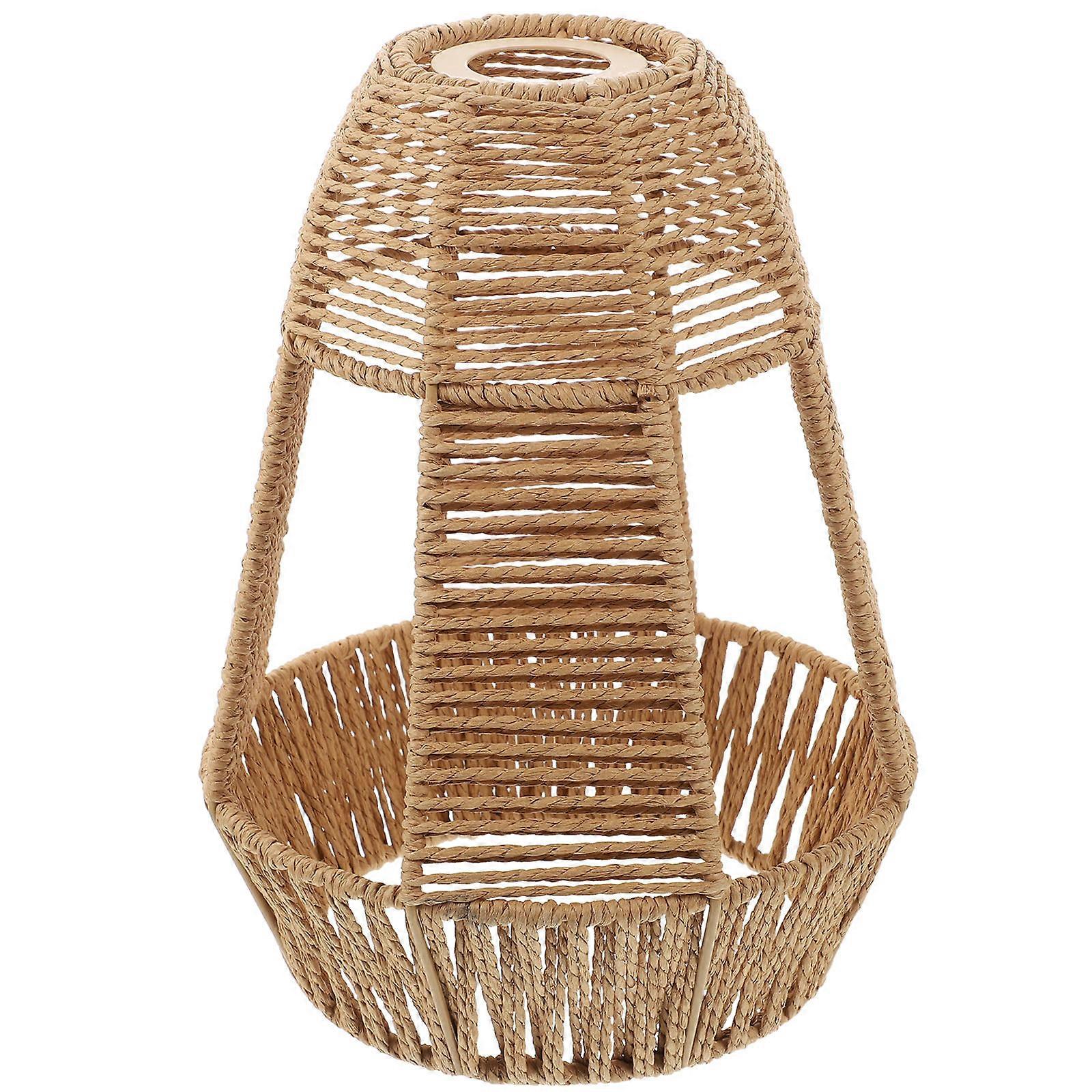 Khaki Woven Lampshade for Home Use Ceiling Light