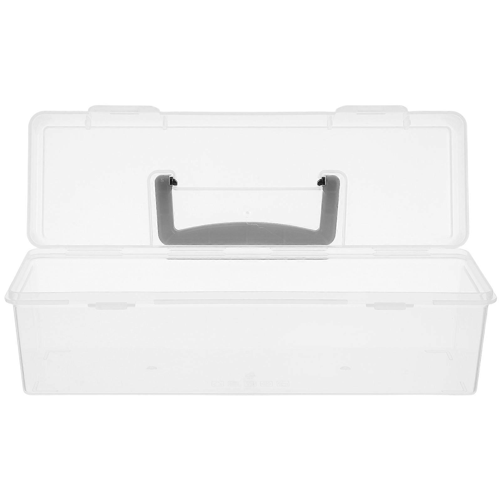 Seed Storage Organizer Box for Outdoor Use with Handle Transparent Plastic