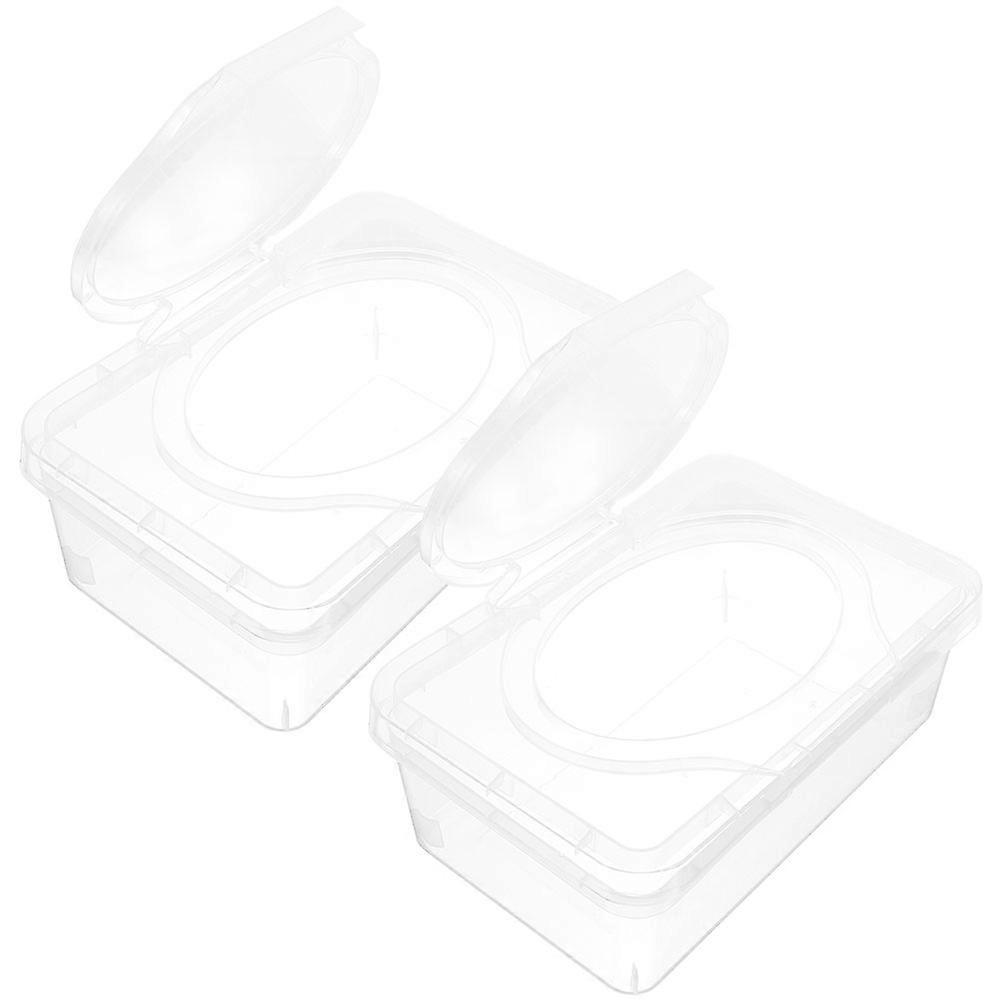 Tissue Dispenser Case for Storage with Lid Transparent Wipes Box 10Pcs