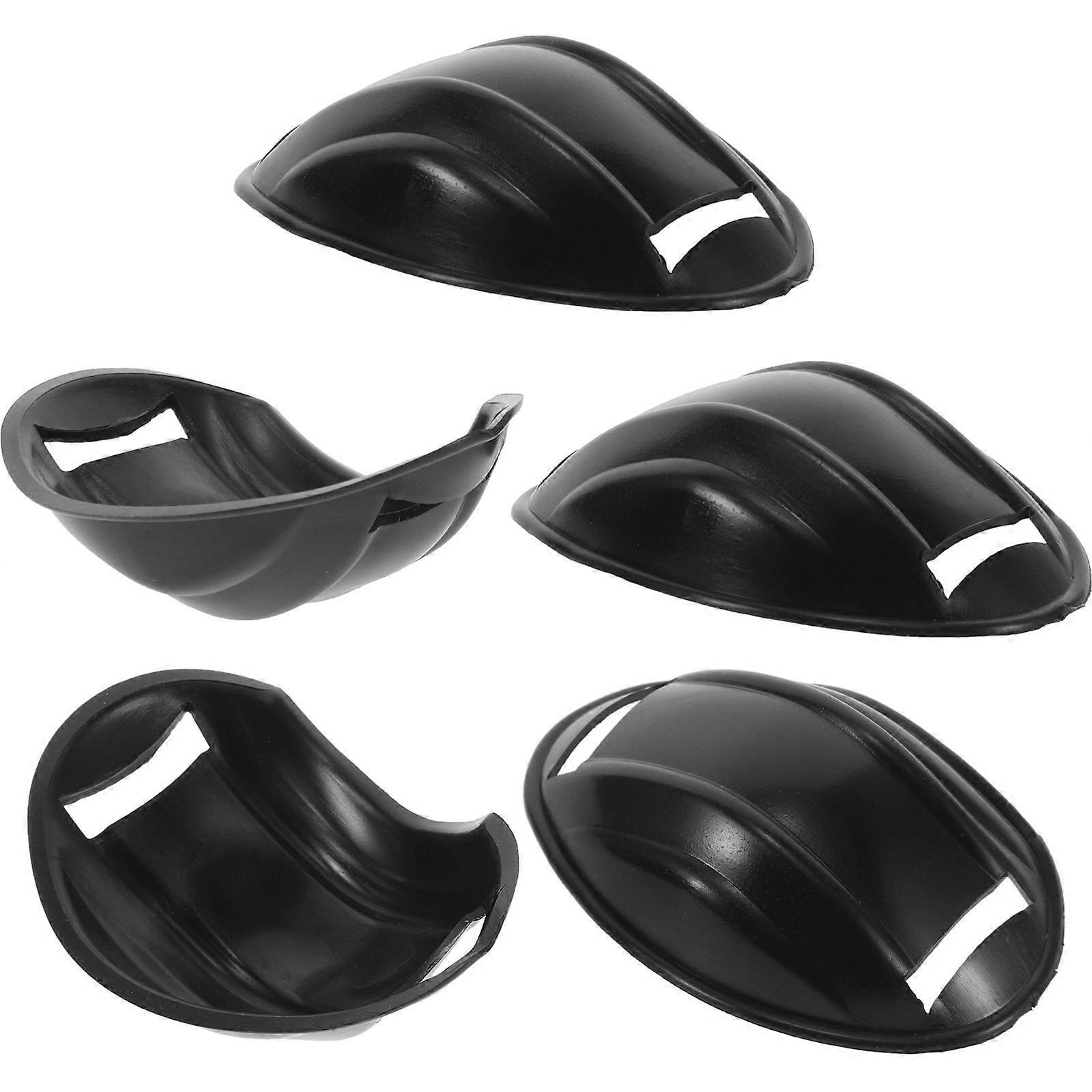 Chin Protector Plastic Chin Pads for Motorcycle Use 5Pcs Black Set