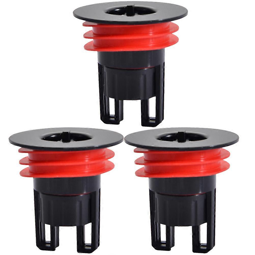 Magnetic Drain Stopper Floor Drain Strainer for Bathroom 3Pcs Black Plastic