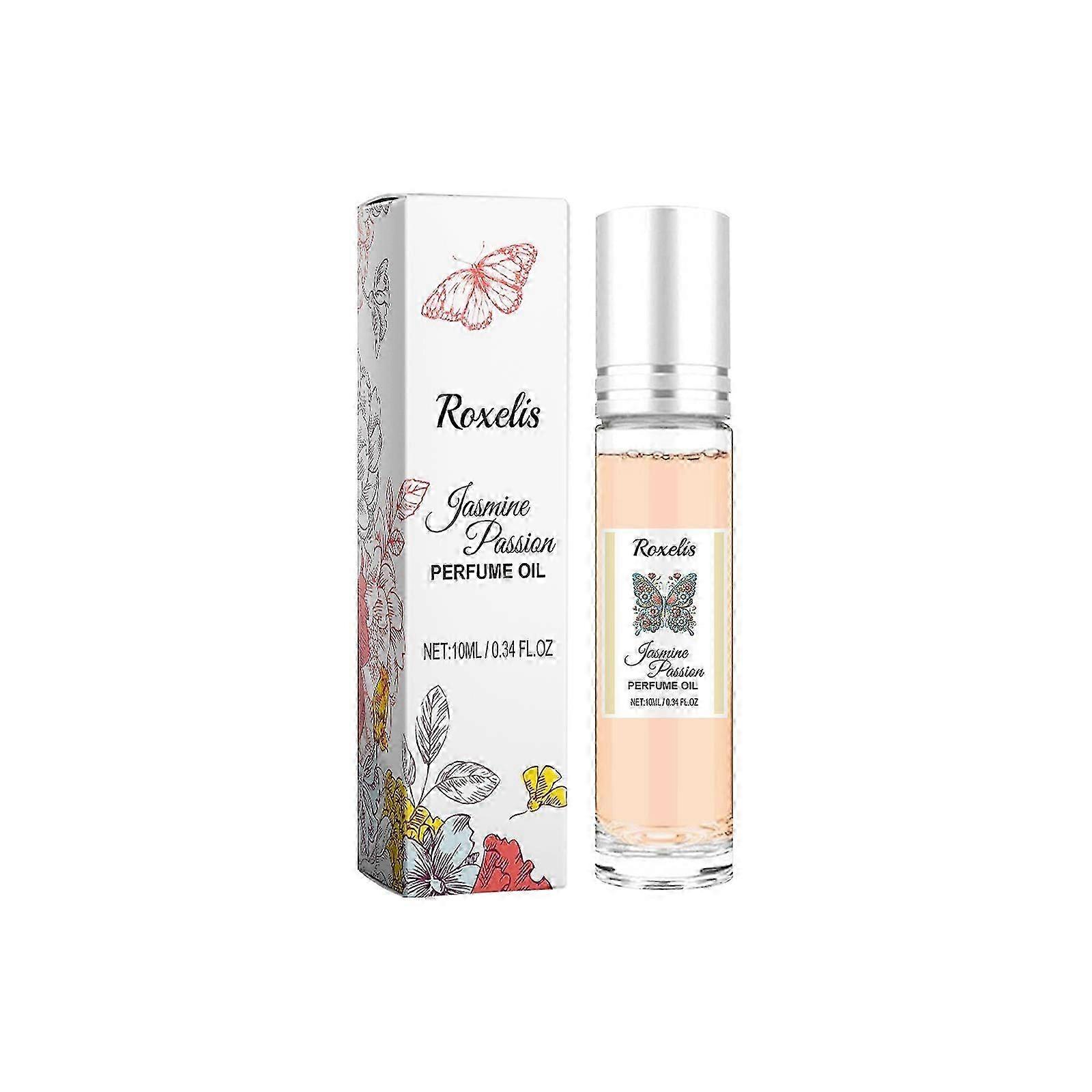 Long-Lasting Jasmine Roll-On Perfume - Portable 10ml, Easy Application, All-Day Freshness