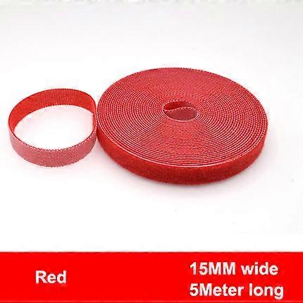 5M/Roll 15/20mm Reusable Fastening Tape Cable Ties Straps Hook and Loop Tape Strips DIY Cable Management Wire Organizer