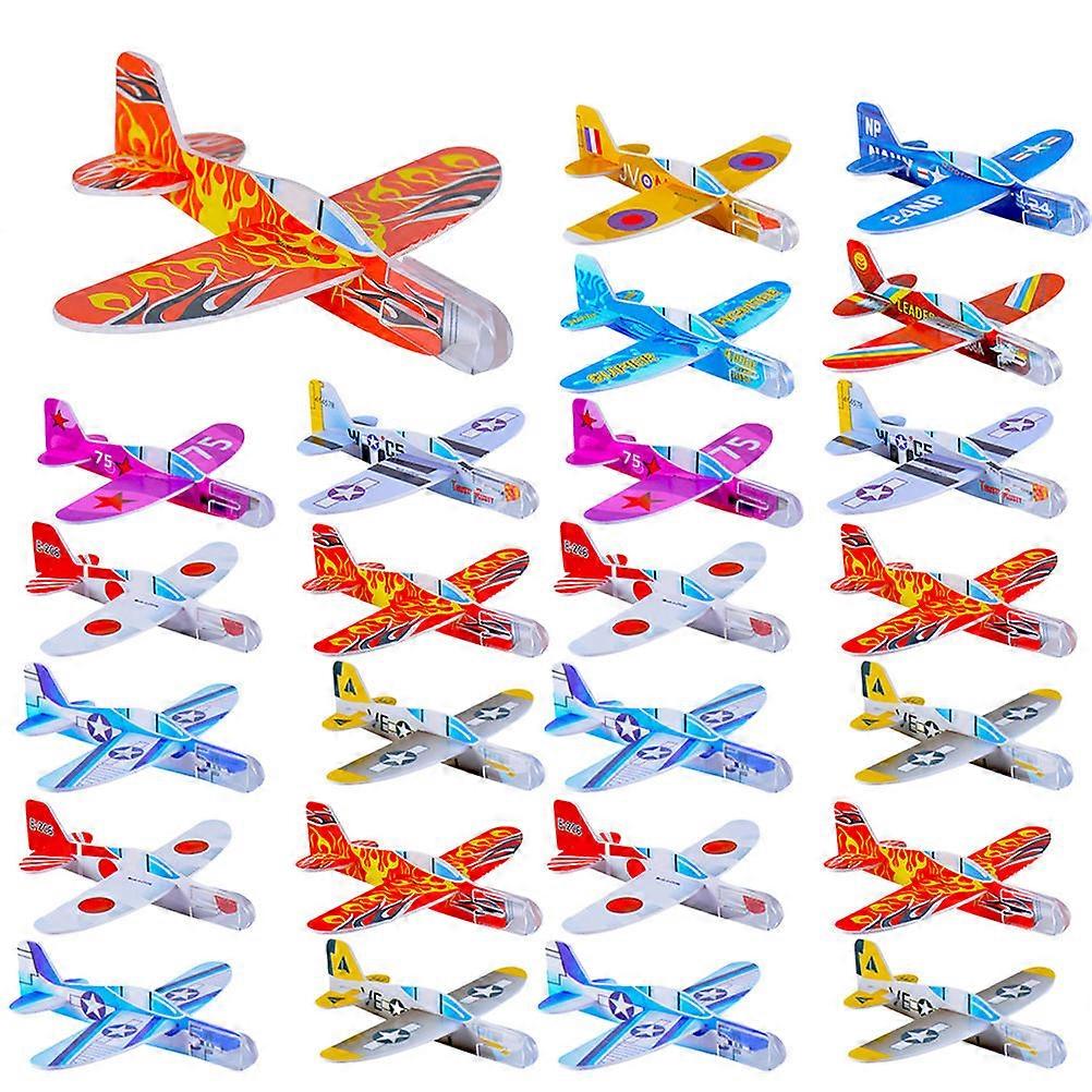 Foam Airplane Toys for Playing 30Pcs Assorted Color Throwing Aircraft Model