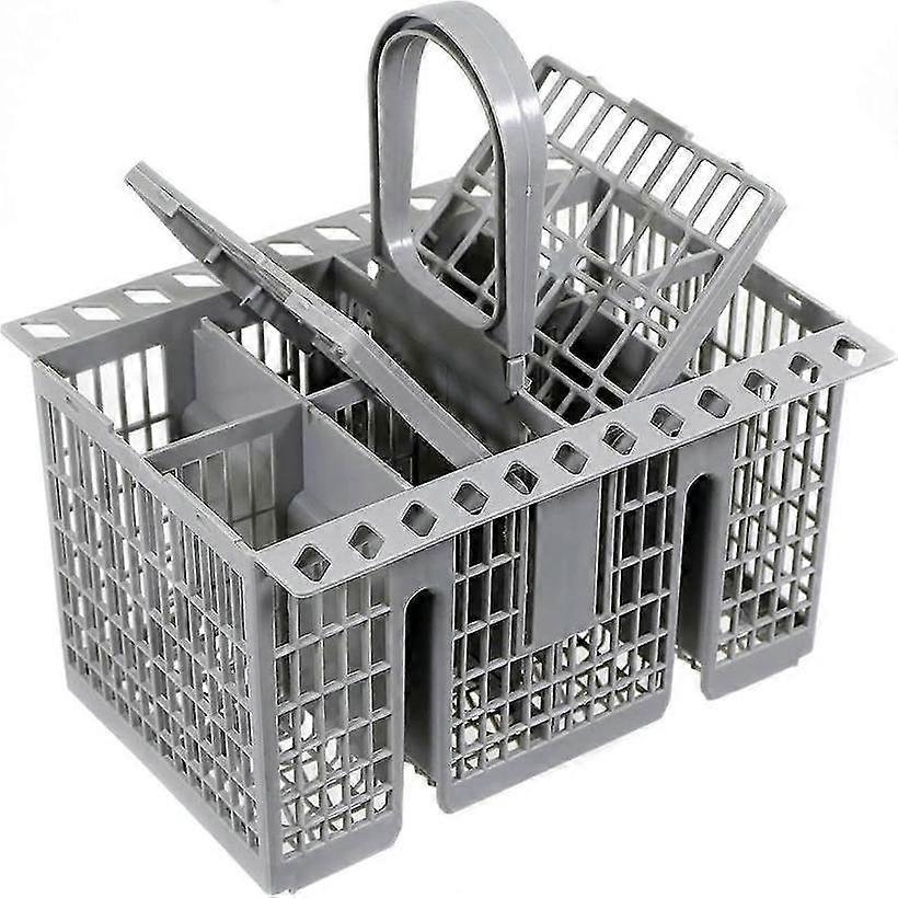 Removable handle dishwasher cutlery basket
