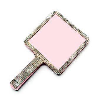 Factory Price Custom Logo Cute Small Portable Mirror Wholesale Bulk Makeup Compact Hand Mirror Diamond for Women