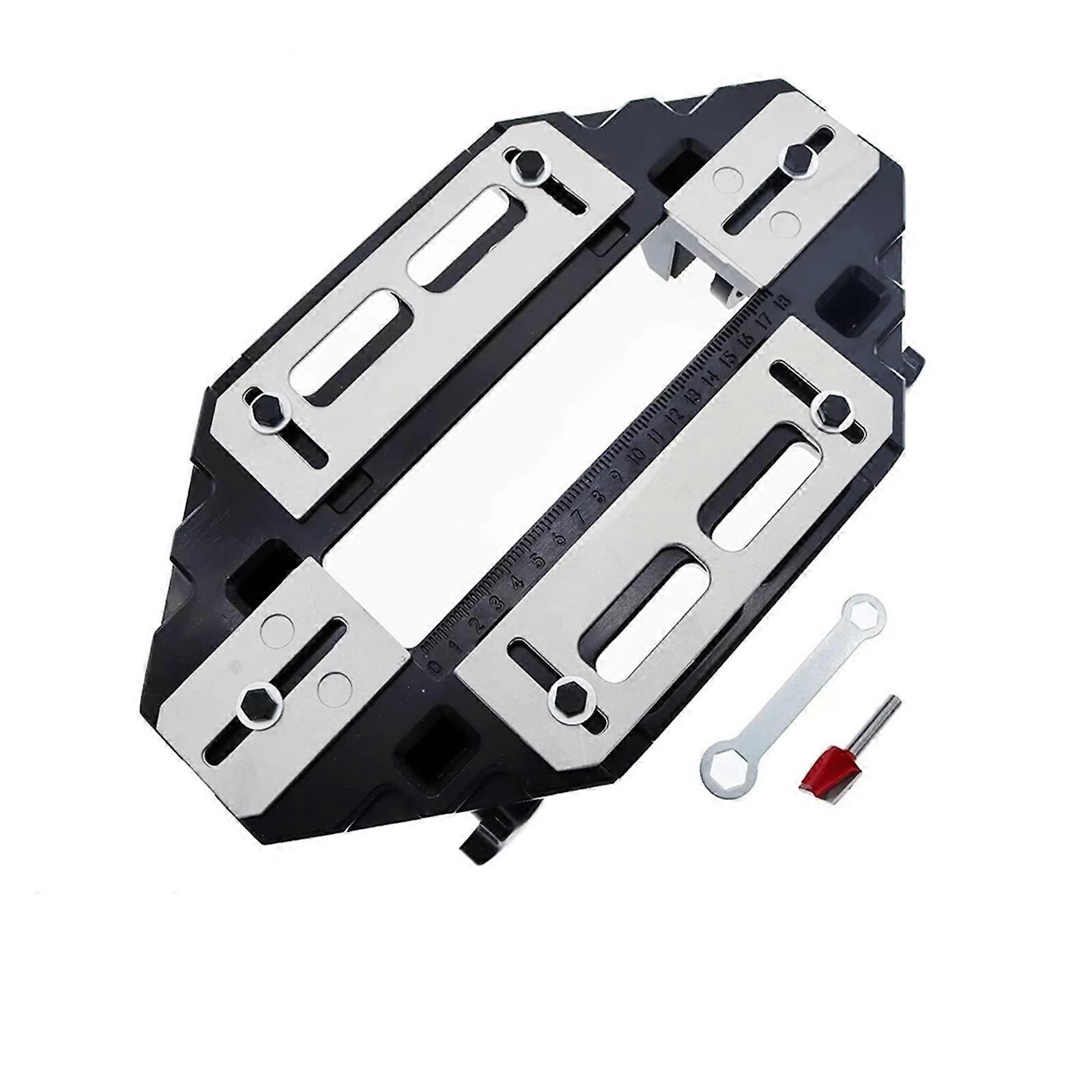 Woodworking Door Hinge Jig with Precision Alignment and Adjustable Mortising Guide for DIY
