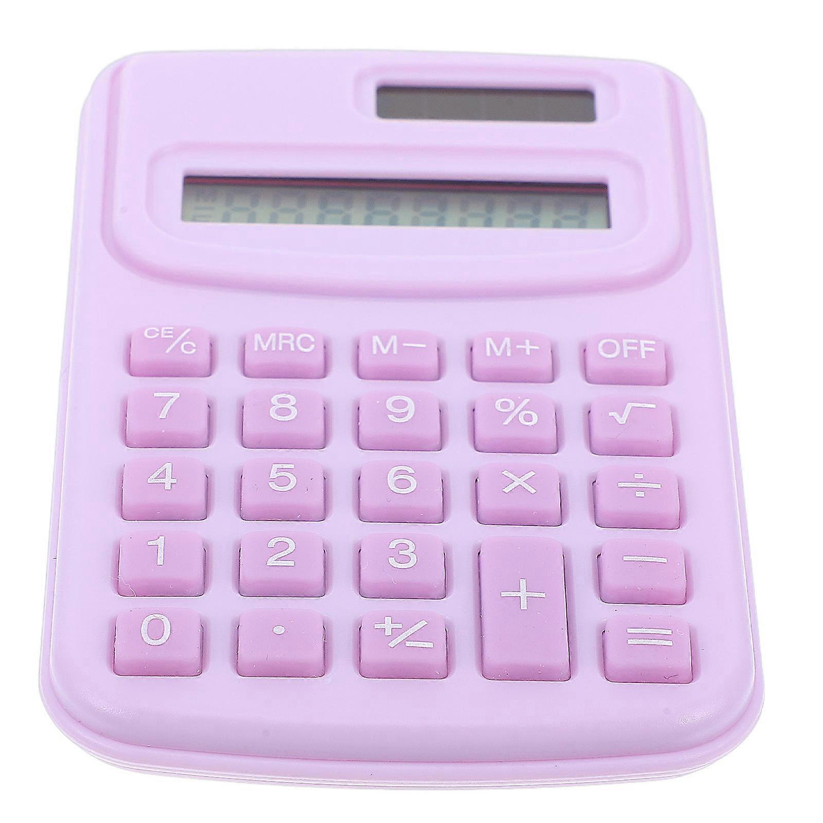 Plastic Basic Calculator For School Students Simple Calculations Portable Design Material 1Pcs