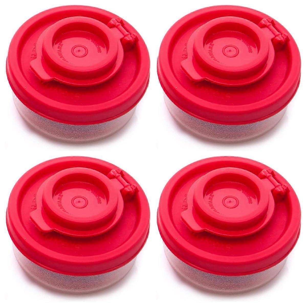 Salt and Pepper Shakers Set 4pcs Compact Red 40g with LeakProof Lids for Travel and Camping