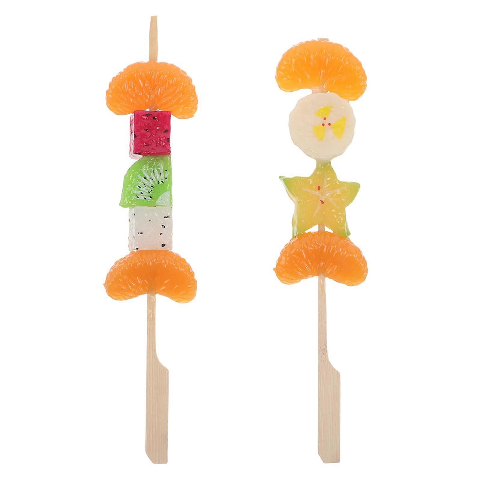 2pcs Realistic Fake Fruit Decor with Vibrant Colors, Artificial Candied Sliced Display for Kitchen Table