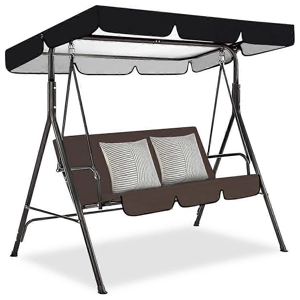 Waterproof UVBlocking 3 Seat Swing Canopy Replacement Cover, 190T Polyester Outdoor Roof