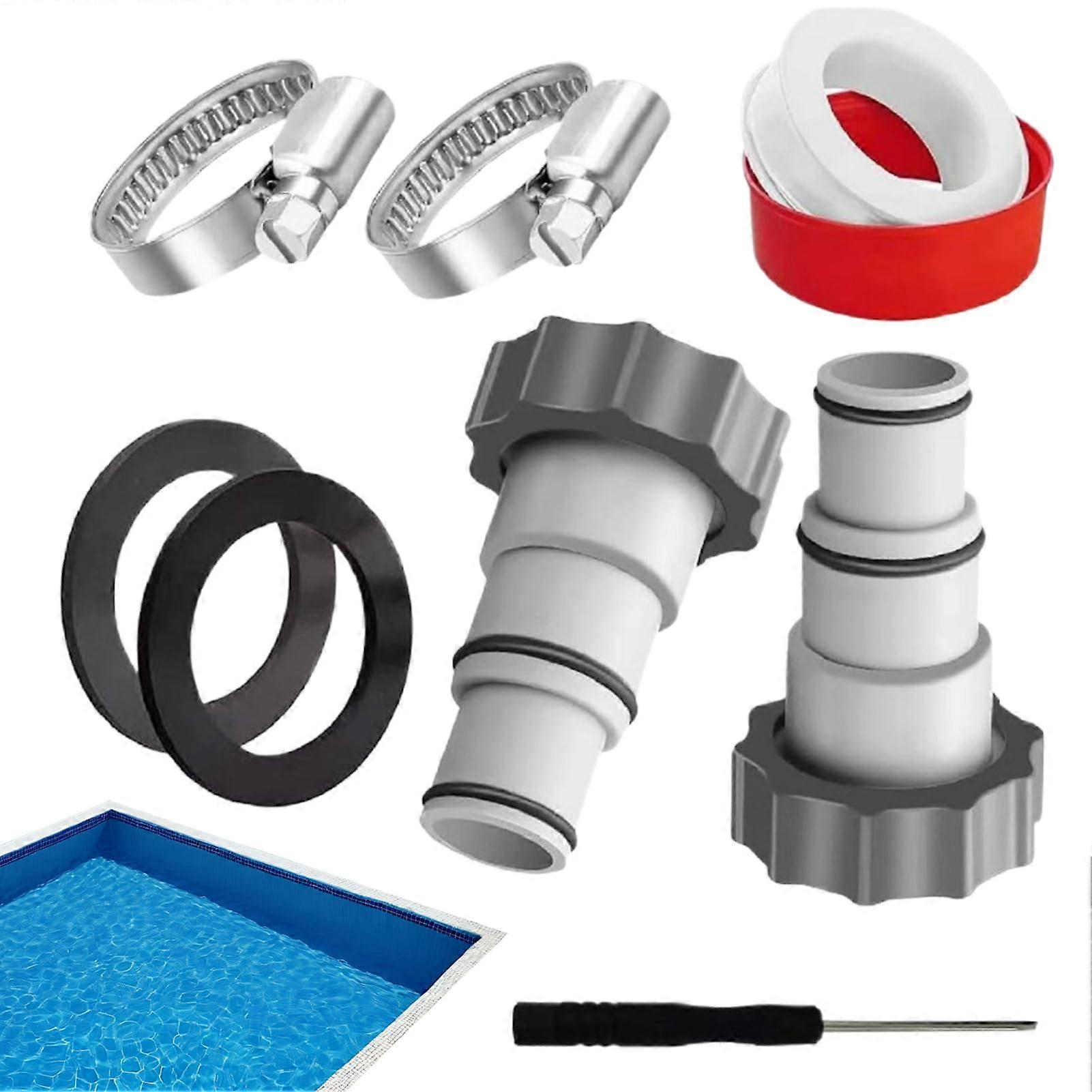 Pool Hose Adapter with LeakProof Connection, Garden Hose to Pool Pump Connector Replacement