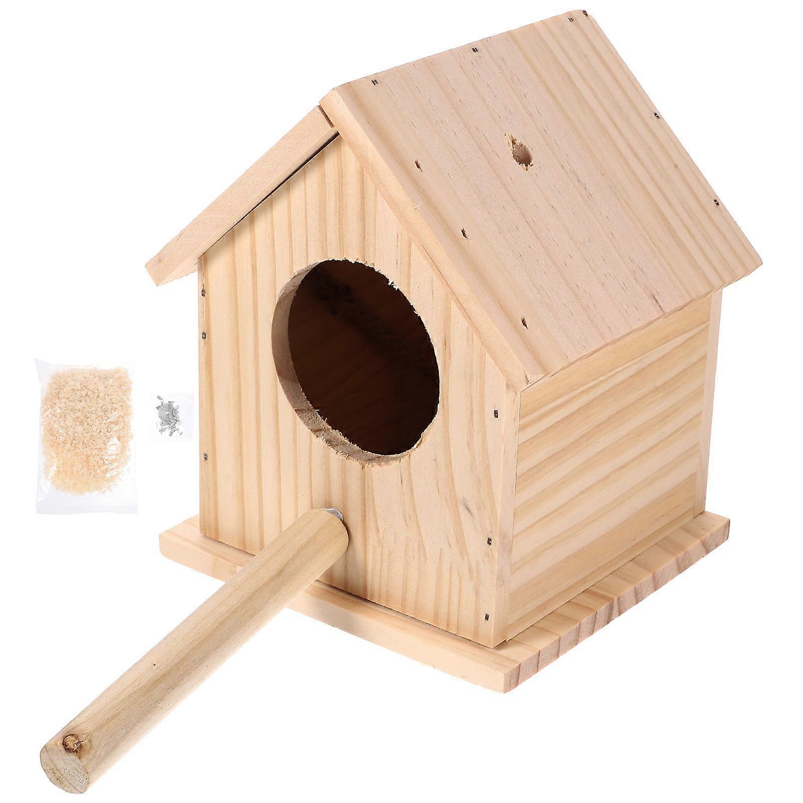 Wooden Breeding Box for Birds Nest 1Pcs Creative Practical Pet Use