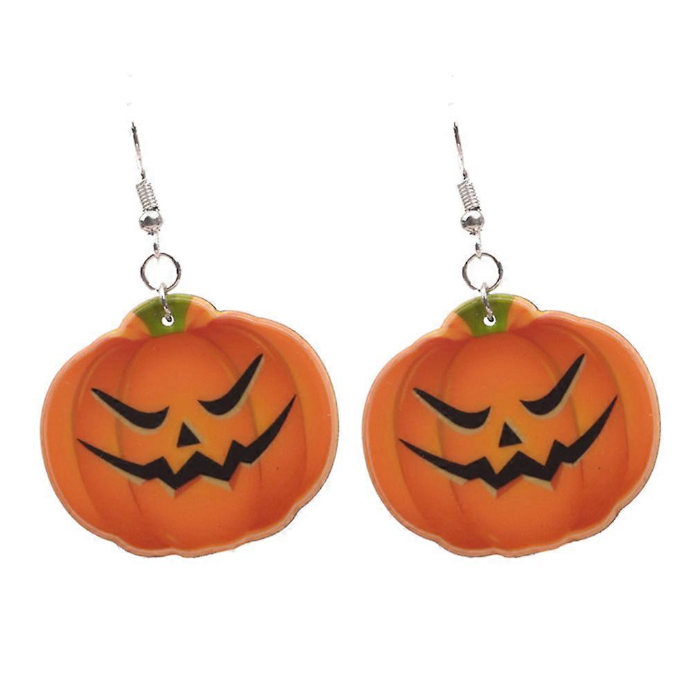 Halloween Earrings Pumpkin Drop Dangle Earring for Decor 1Pairs