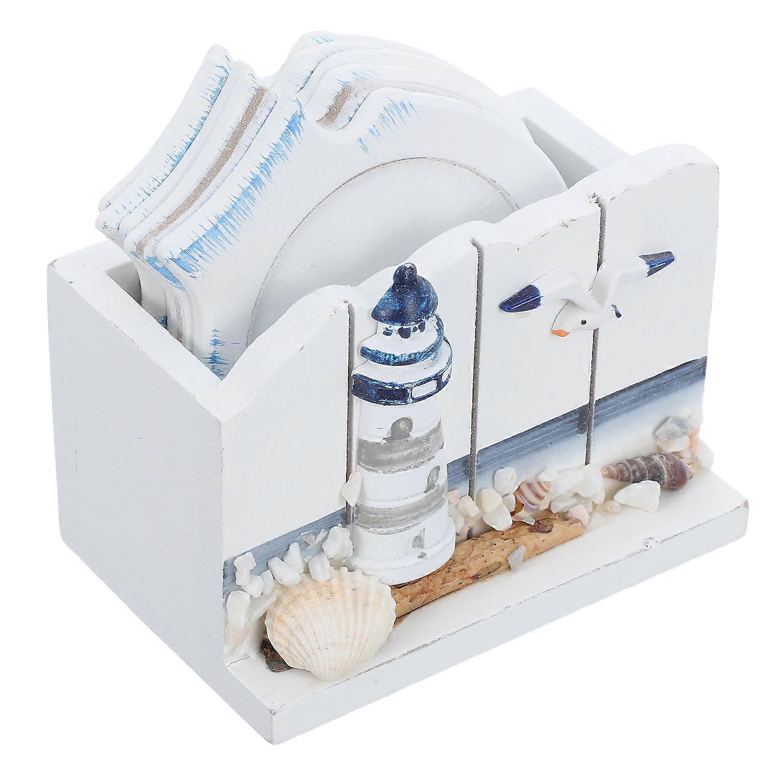 Wood Coasters Set Nautical Coaster for Drinks Protection 1Set Decorative